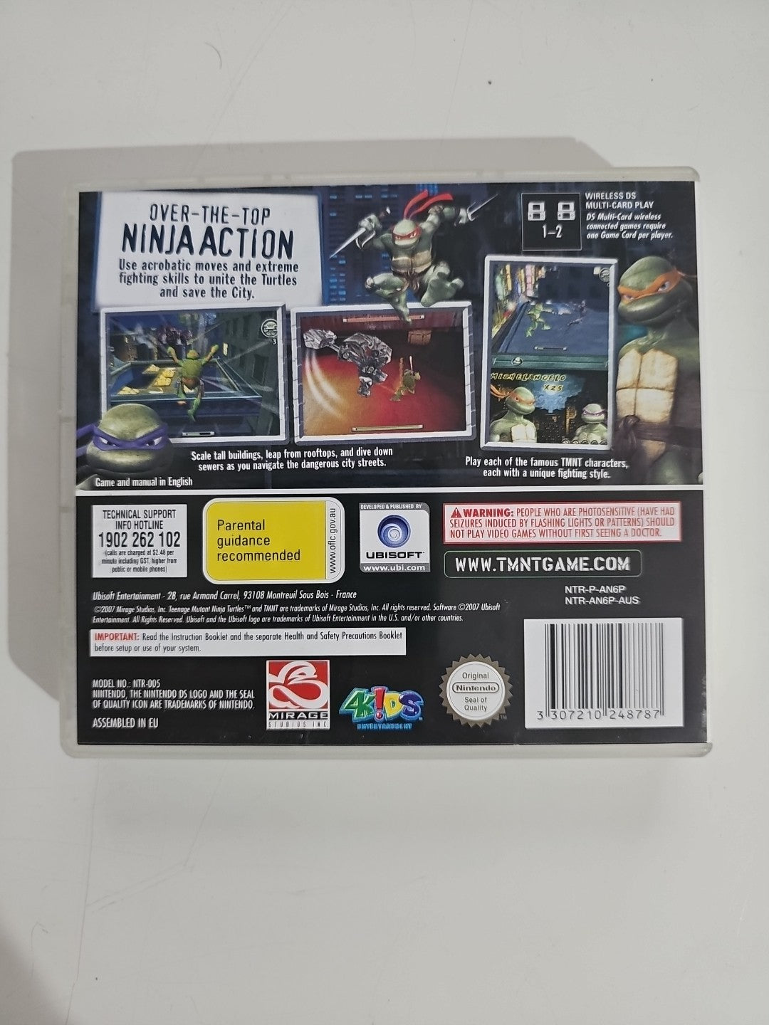 TMNT Teenage Mutant Ninja Turtles Nintendo DS 3DS 2DS PAL Game Retro Exchange Australia