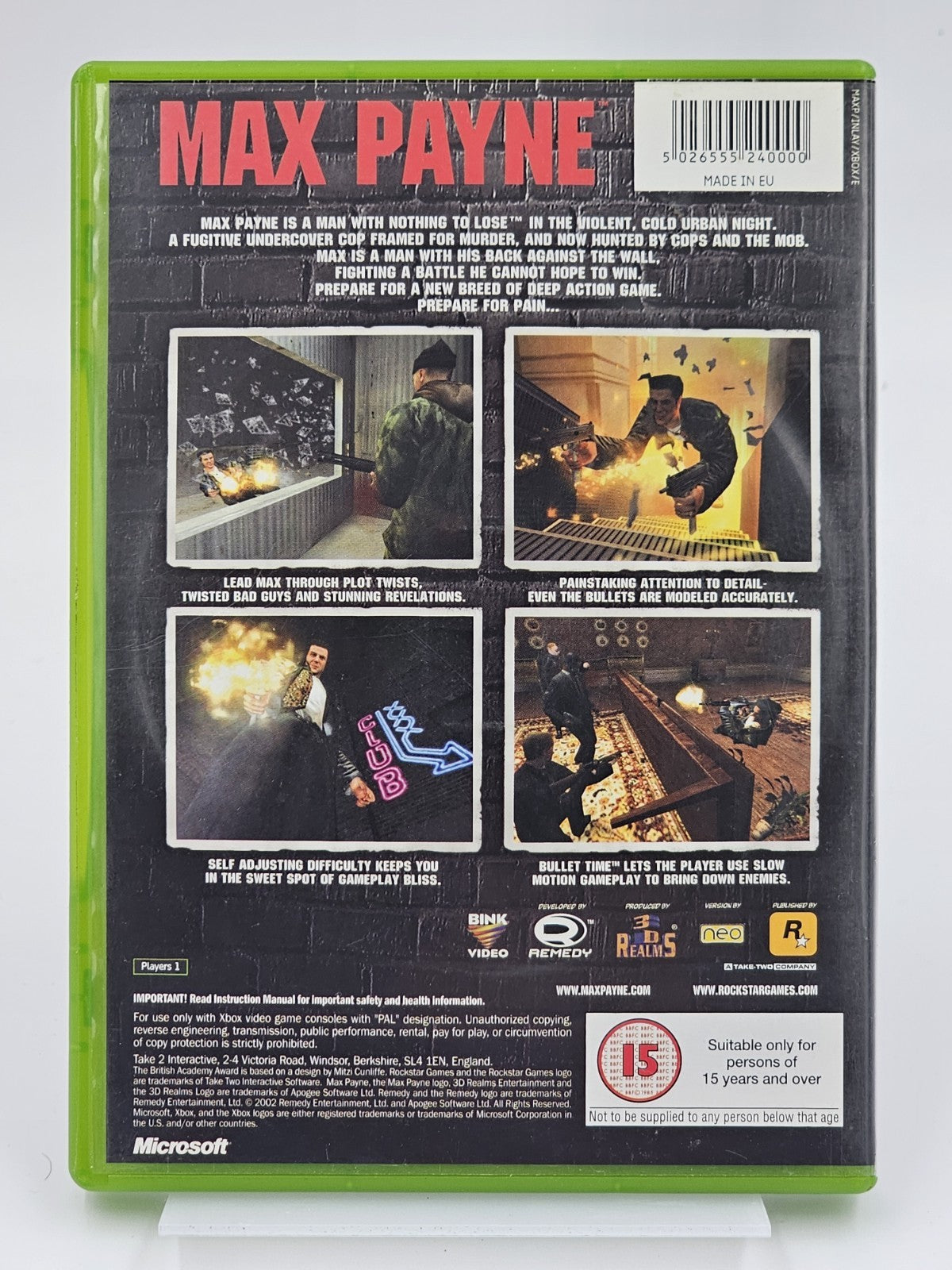 Max Payne - Black Label (Sony PlayStation 2, 2001) Pal CIB Tested & Working PlayStation Xbox RetroExchange Australia