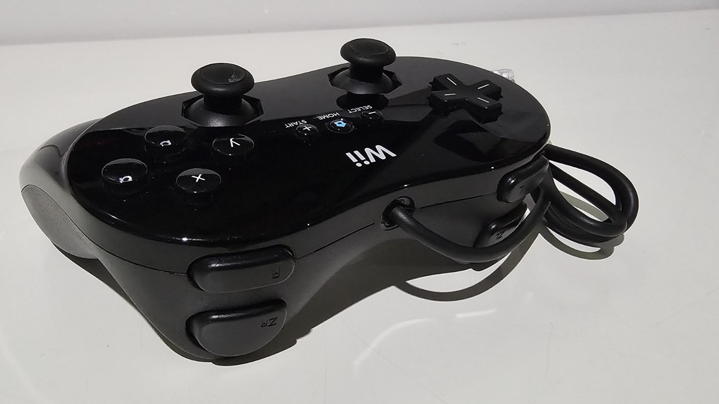 Genuine Official Nintendo Wii/Wii U Classic Pro Controller Black (RVL-005) Accessory Retro Exchange Australia