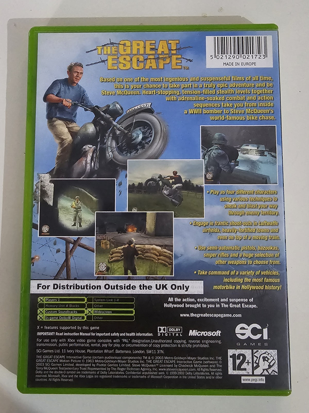 The Great Escape XBOX Game (w/ Manual - Tested) Original Xbox Retro Exchange Australia