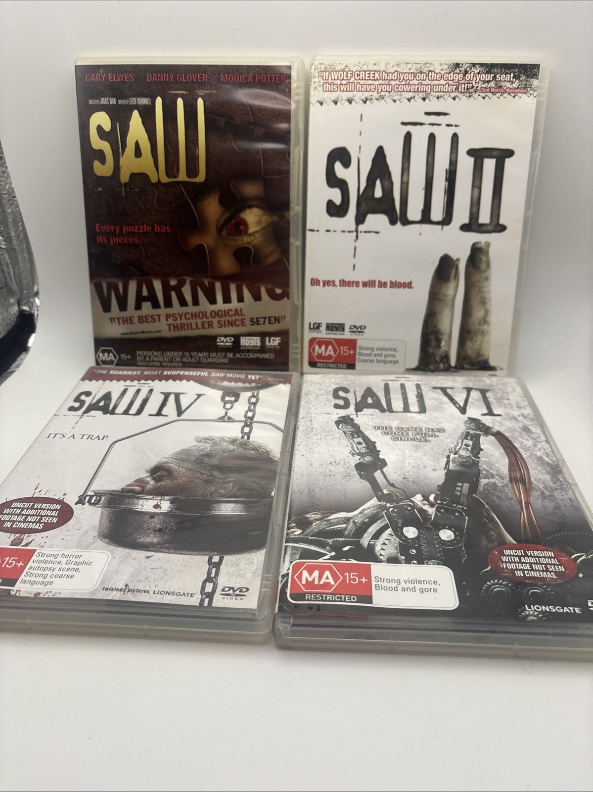 Horror DVD Bundle: Saw, Saw II, Saw IV, Saw VI DVD RetroExchange Australia