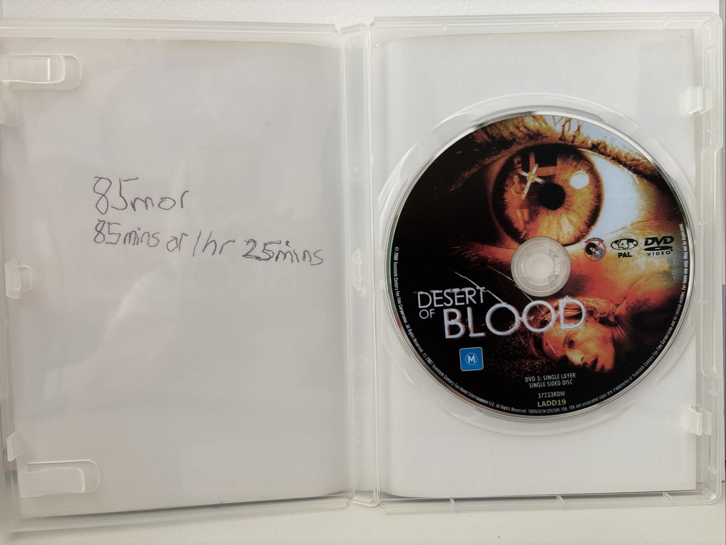 Desert Of Blood -DVD 2008 Justin Quinn Brenda Romero Tori White Region 4 Retro Exchange Australia