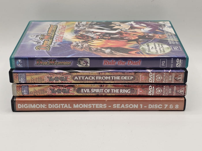 Yu-Gi-Oh! Digimon & Duel Masters DVD Bundle – 4 Titles Region 4 PAL | Retro Exchange