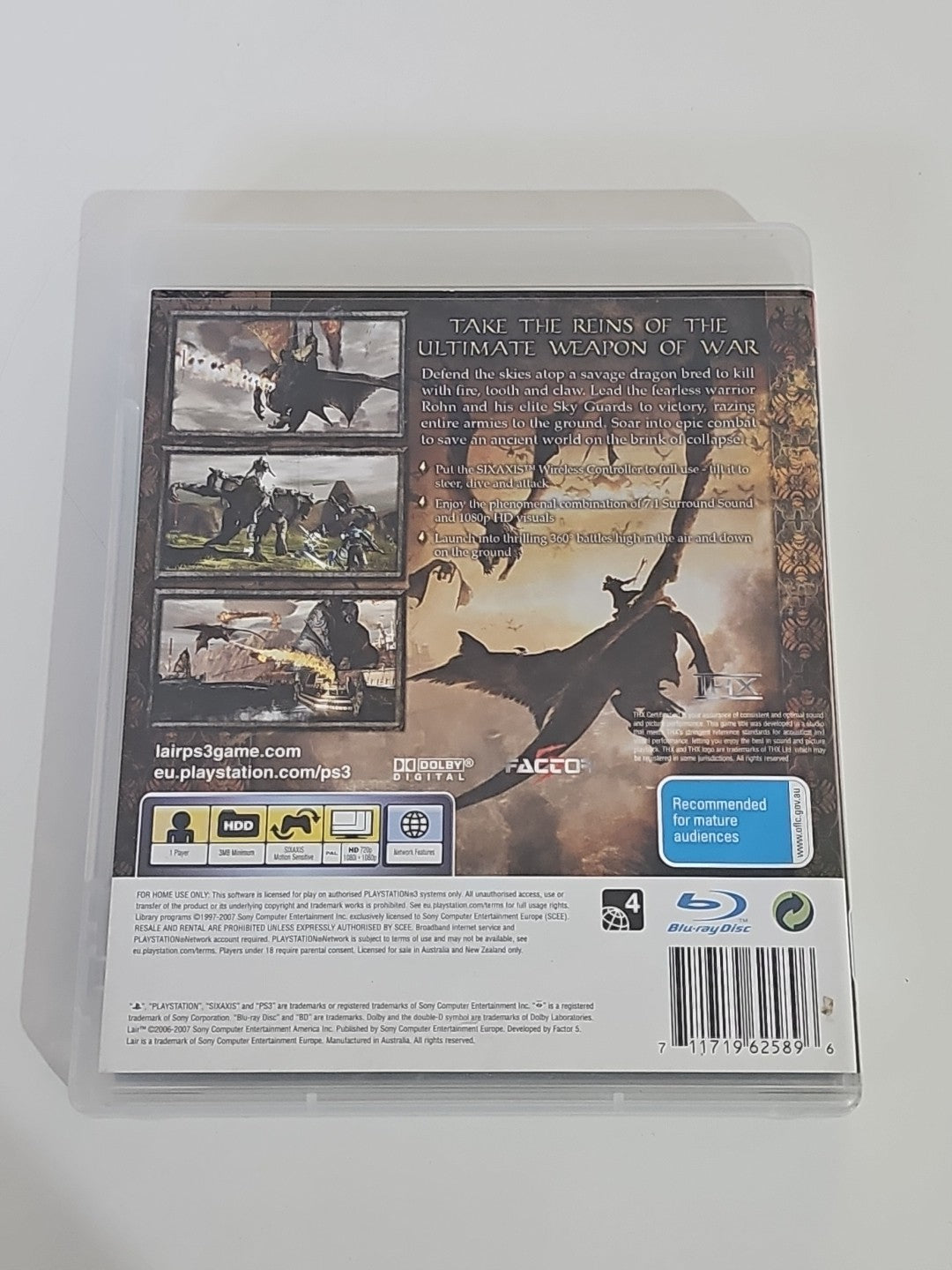 Lair - PS3 / Playstation 3 Game [PAL] No Manual PlayStation 3 PS3 Retro Exchange Australia