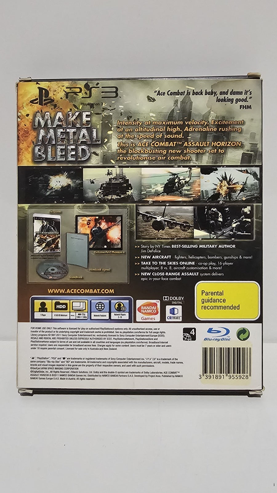 Sony PlayStation 3 Game - Ace Combat Assault Horizon Ltd Ed - Missing Soundtrack PlayStation 3 PS3 Retro Exchange Australia