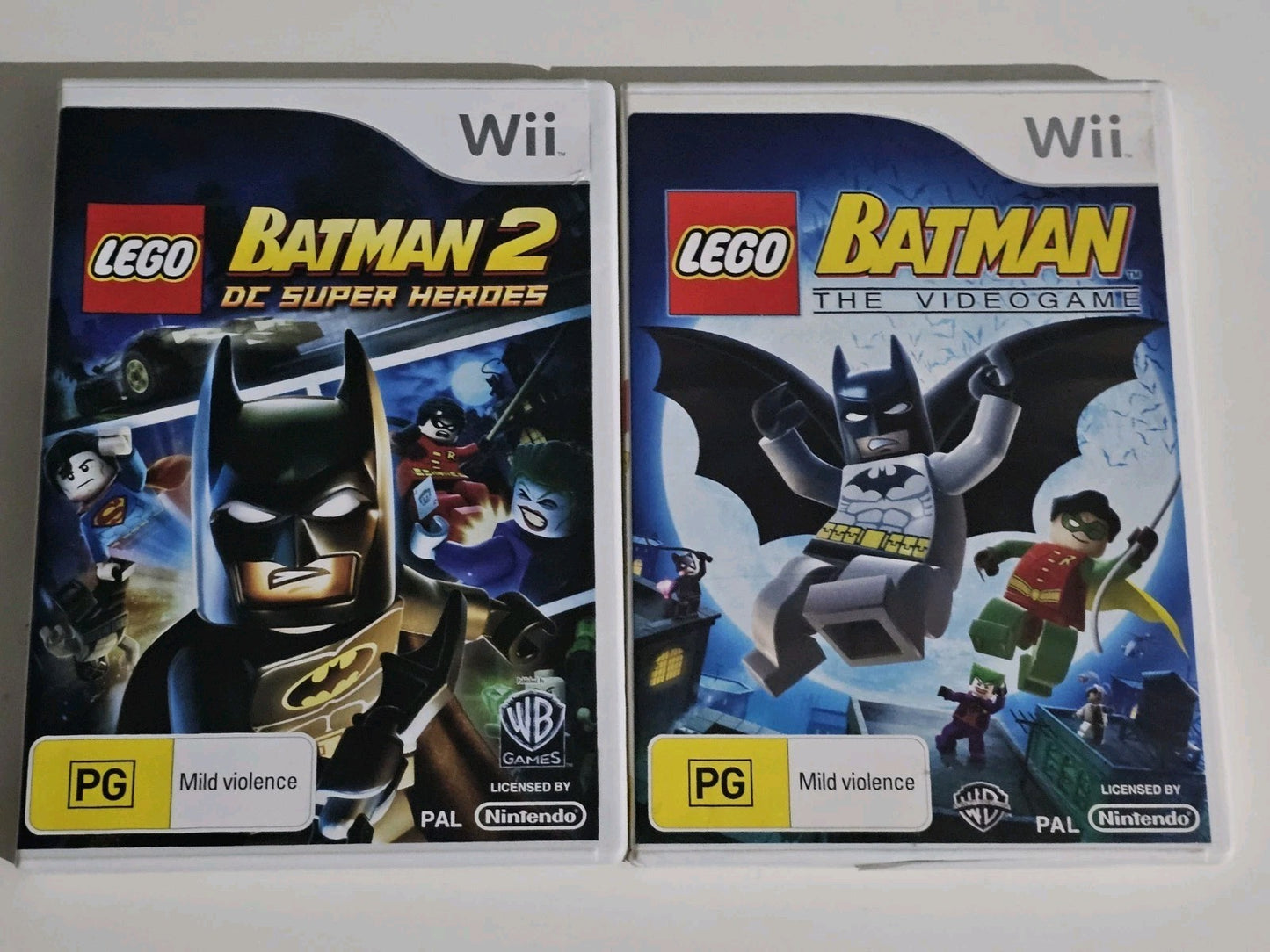 LEGO Batman 1 & 2 Bundle (Nintendo Wii 2008) PAL Good Condition Game Bundle Retro Exchange Australia