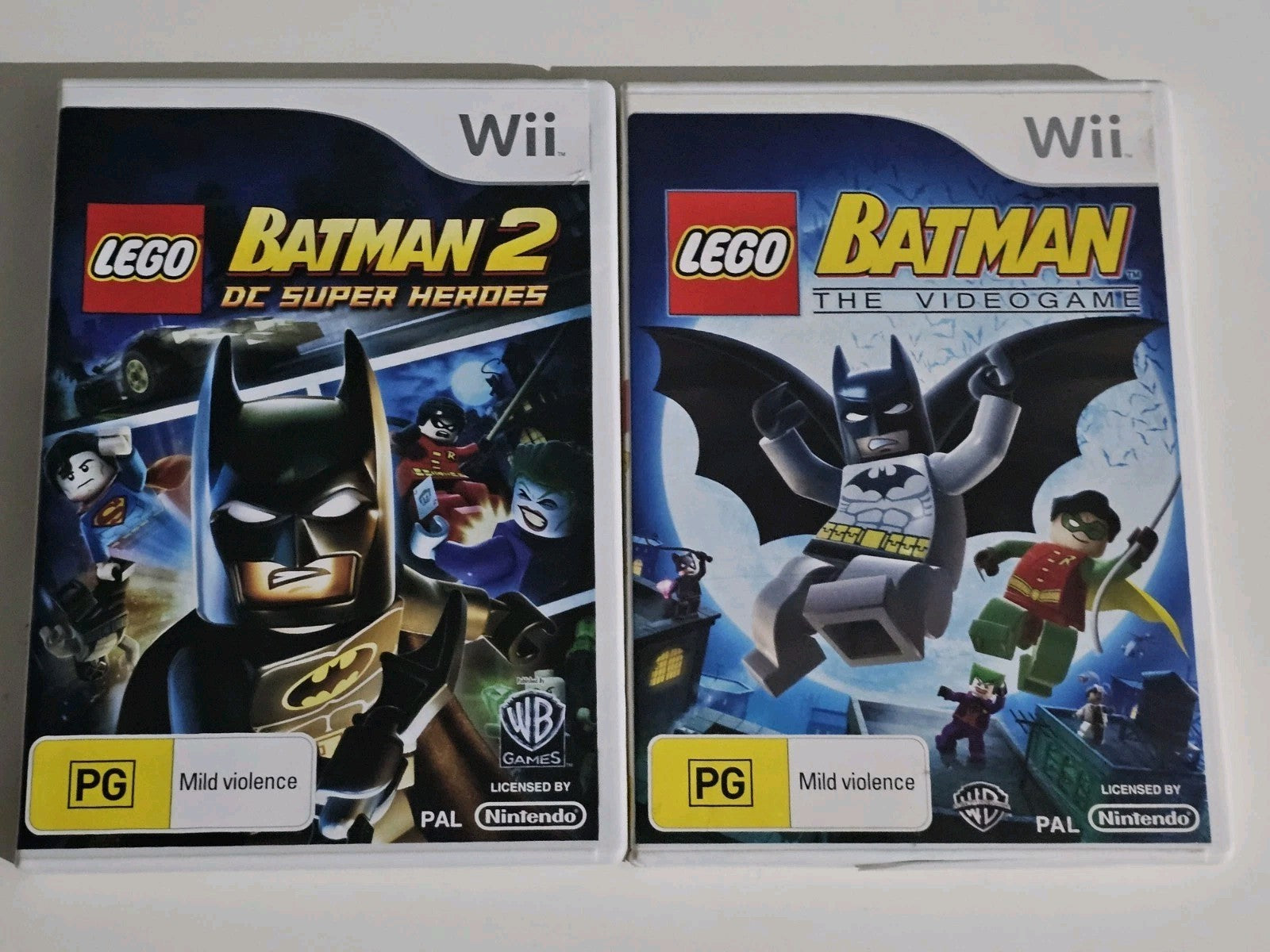 LEGO Batman 1 & 2 Bundle (Nintendo Wii 2008) PAL Good Condition Game Bundle Retro Exchange Australia