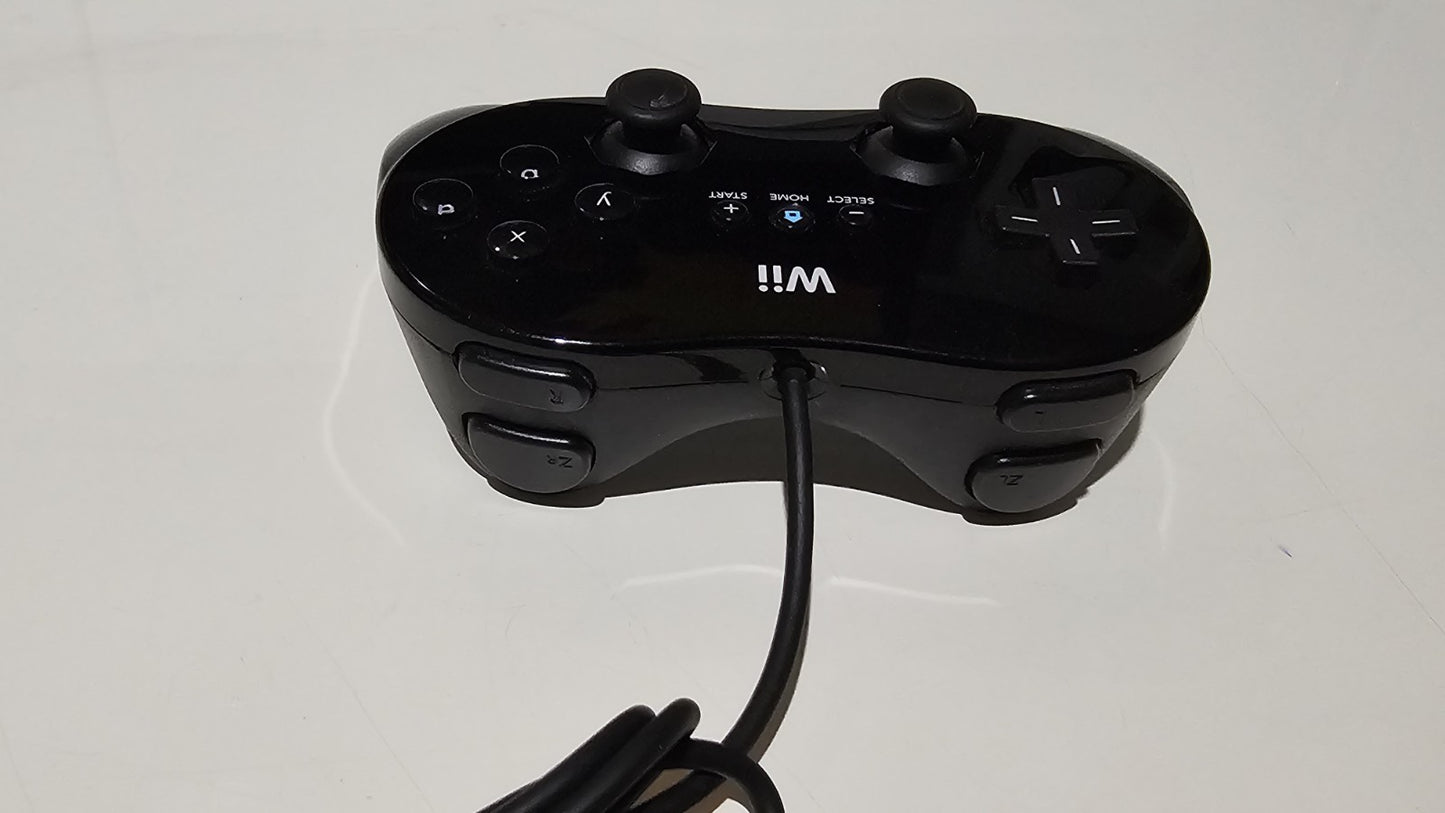Genuine Official Nintendo Wii/Wii U Classic Pro Controller Black (RVL-005) Accessory Retro Exchange Australia