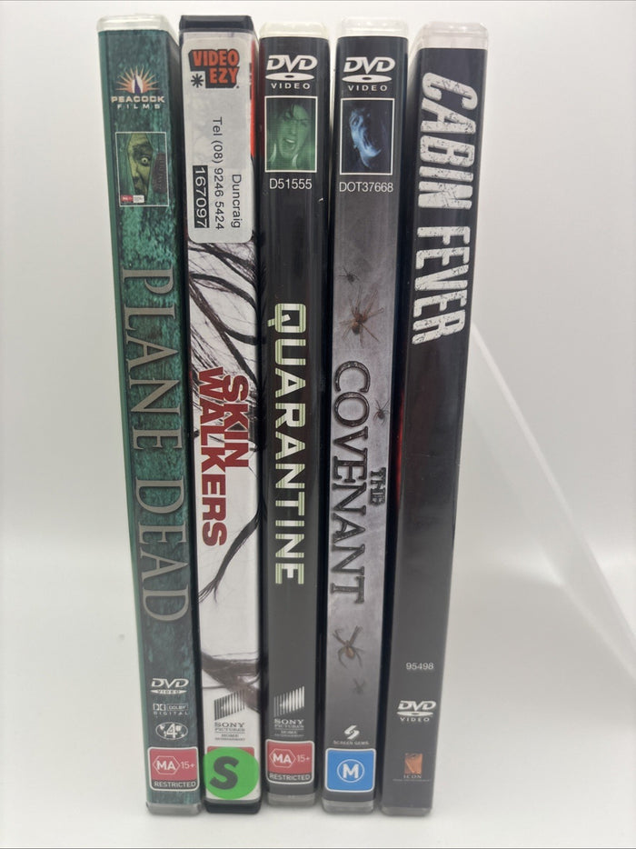 Horror DVD Bundle: Cabin Fever, Covenant, Quarantine, Plane Dead, Skin Walkers | Retro Exchange