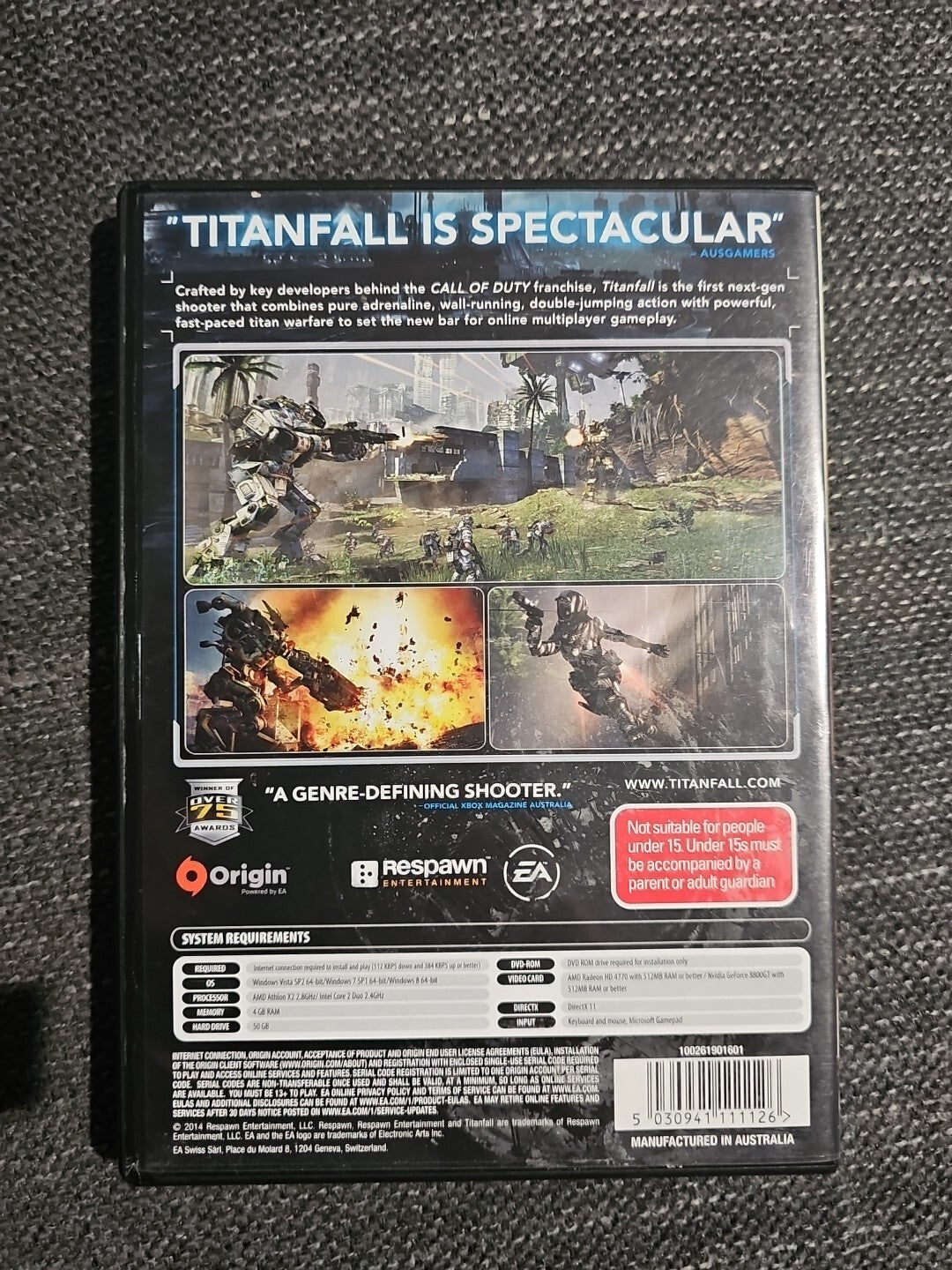 TITANFALL (PC DVD ROM) Game 3 Discs Retro Exchange Australia