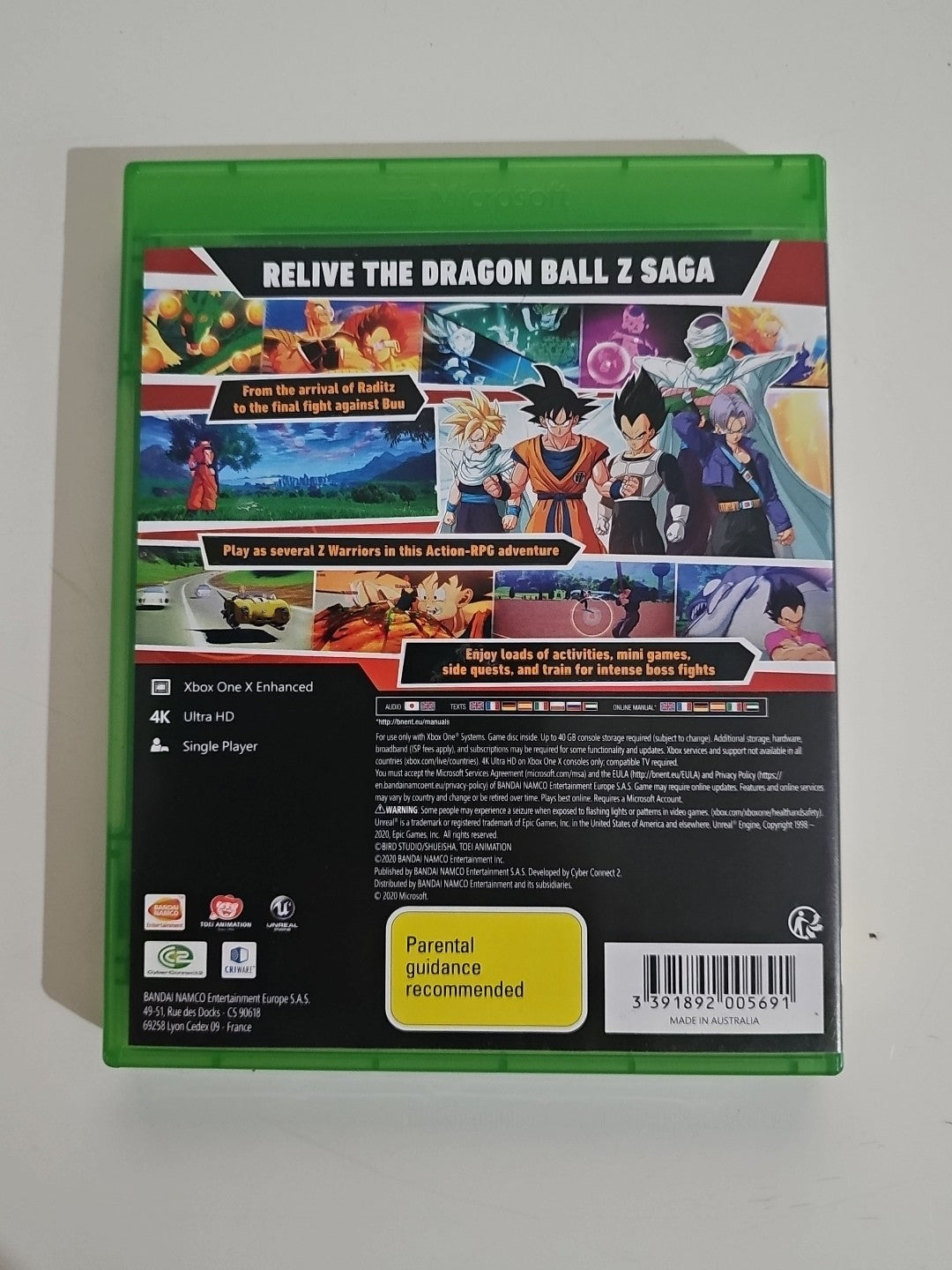 Dragon Ball Z Kakarot Xbox One Video Game PAL DragonBall Retro Exchange Australia