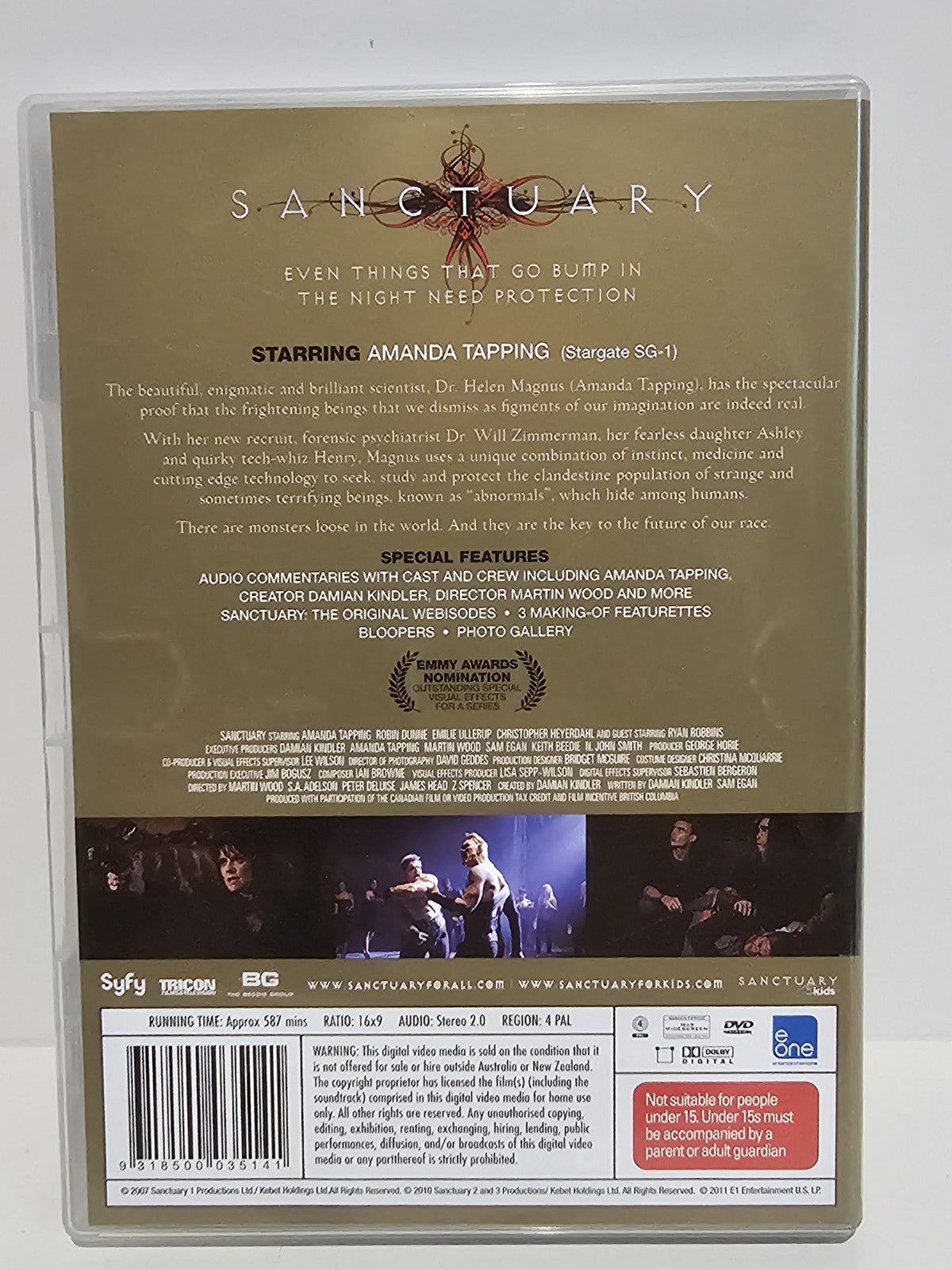 Sanctuary Season 1 Series One (DVD 4-Disc Set) REGION 4 Retro Exchange Australia