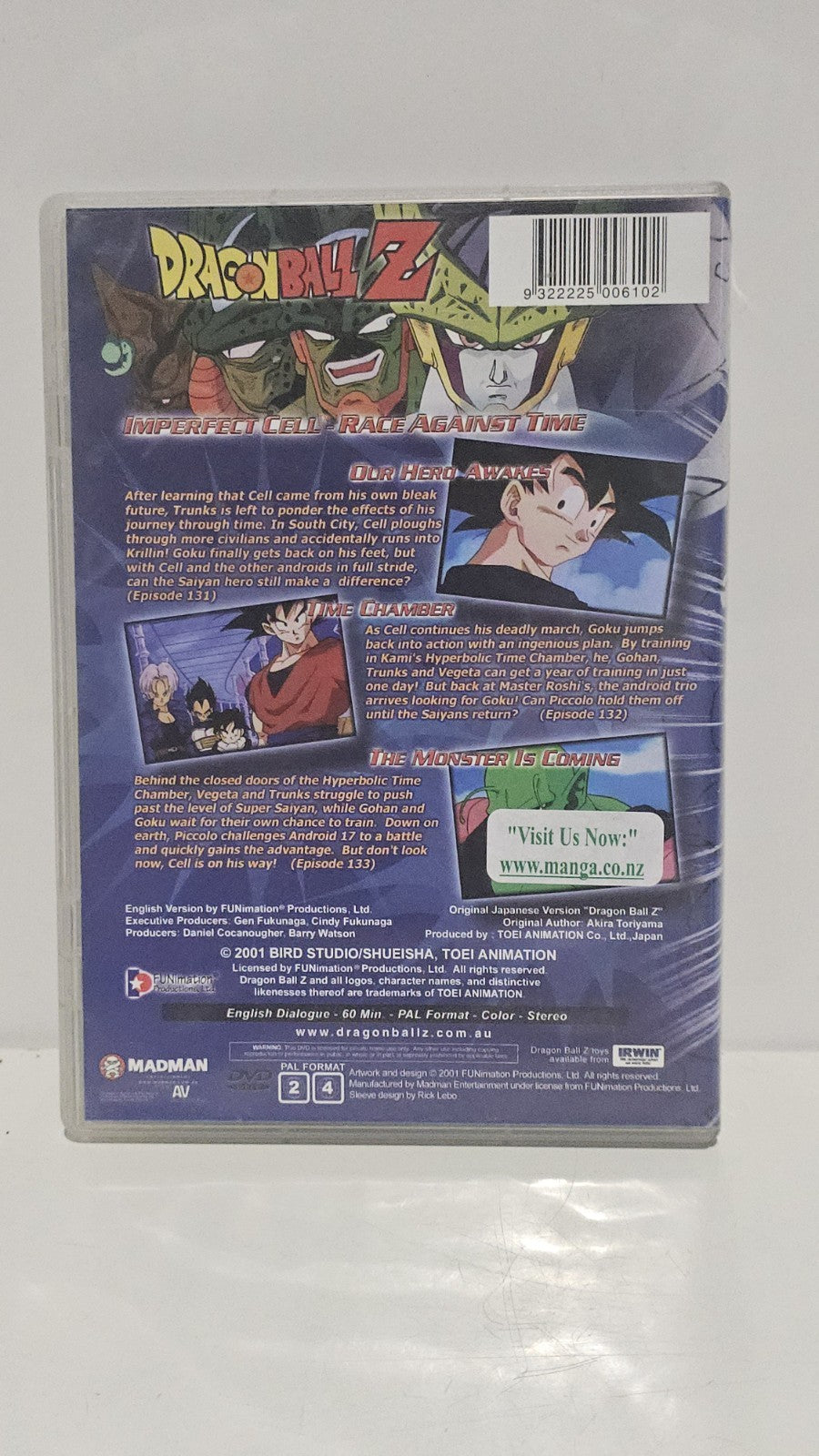 Dragonball Z Imperfect Cell - Race Against Time 3-10 2003 Anime Region 4 Dvd Retro Exchange Australia