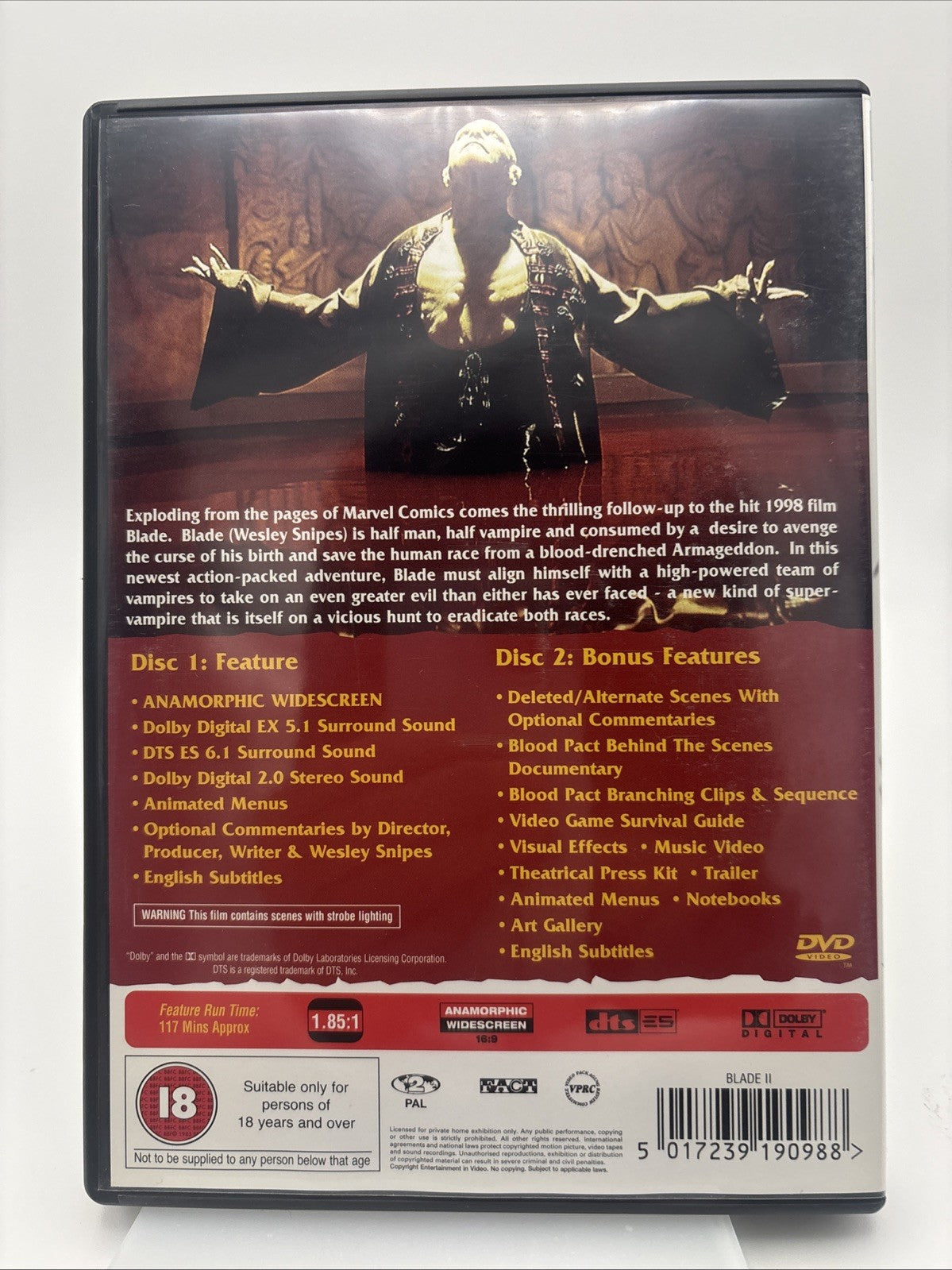 Blade 2 (REGION 2) DVD Horror DVD RetroExchange Australia