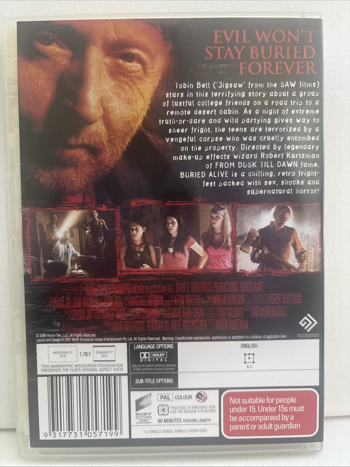 Buried Alive DVD 2096 Horror Region 4 DVD RetroExchange Australia