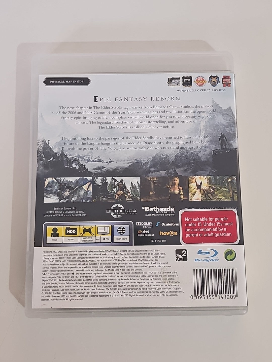 The Elder Scrolls V 5 Skyrim Sony PlayStation 3 PS3 Game With Manual - Bethesda Retro Exchange Australia