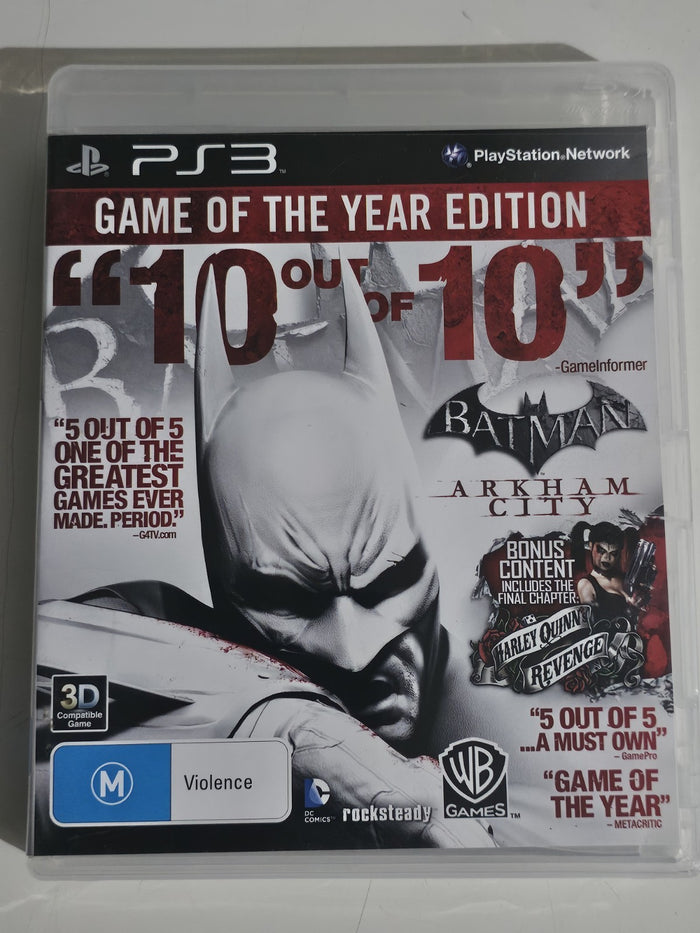Batman Arkham City : Game of the Year Edition PlayStation 3 PS3 Region 4 | Retro Exchange