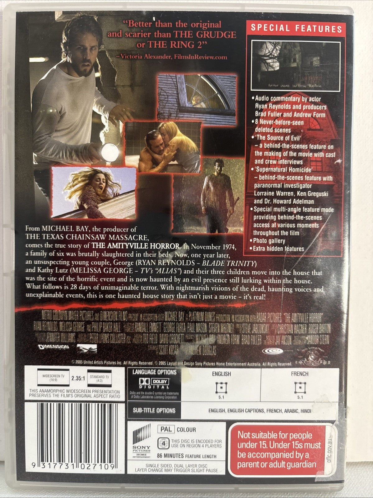Amityville Horror, the (DVD, 2005) Region 4 Retro Exchange Australia