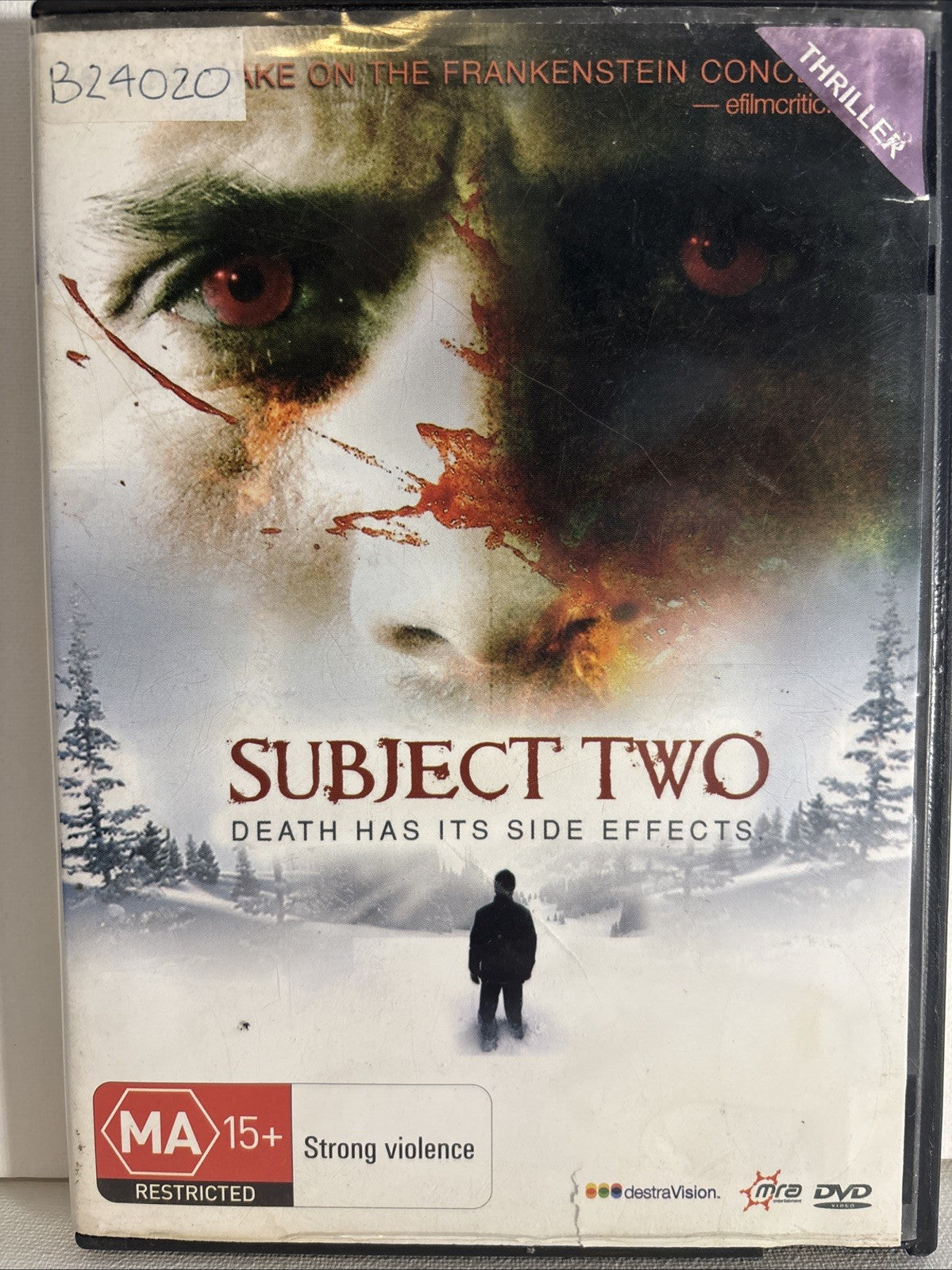 Subject Two DVD 2006- Region 4 (Death Has It’s Side Effects) Horror Retro Exchange Australia