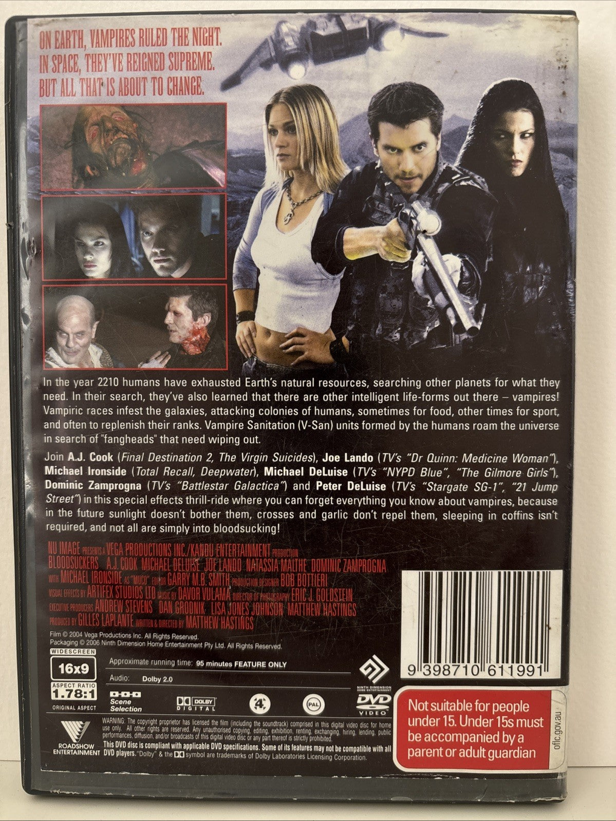 Bloodsuckers DVD 2005 Horror Region 4 Retro Exchange Australia