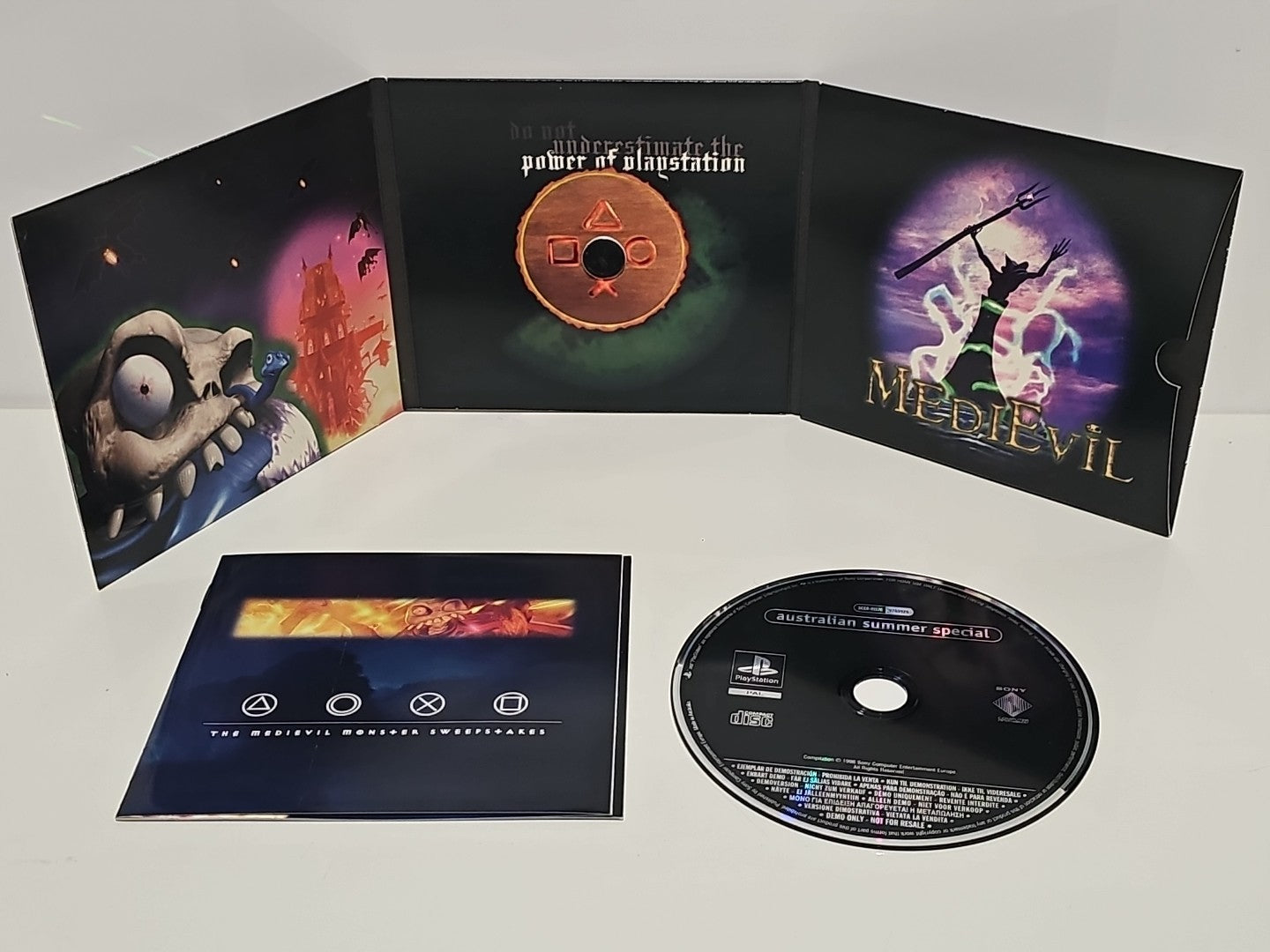 Power of Playstation Promotional Demo Disc Pal Medievil Complete Retro Exchange Australia