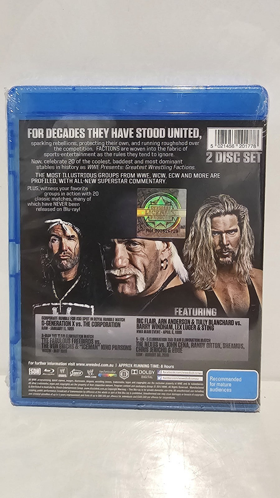 WWE Wrestlings Greatest Factions Blu-Ray (2 Disc Set) Dvd Box Set Retro Exchange Australia