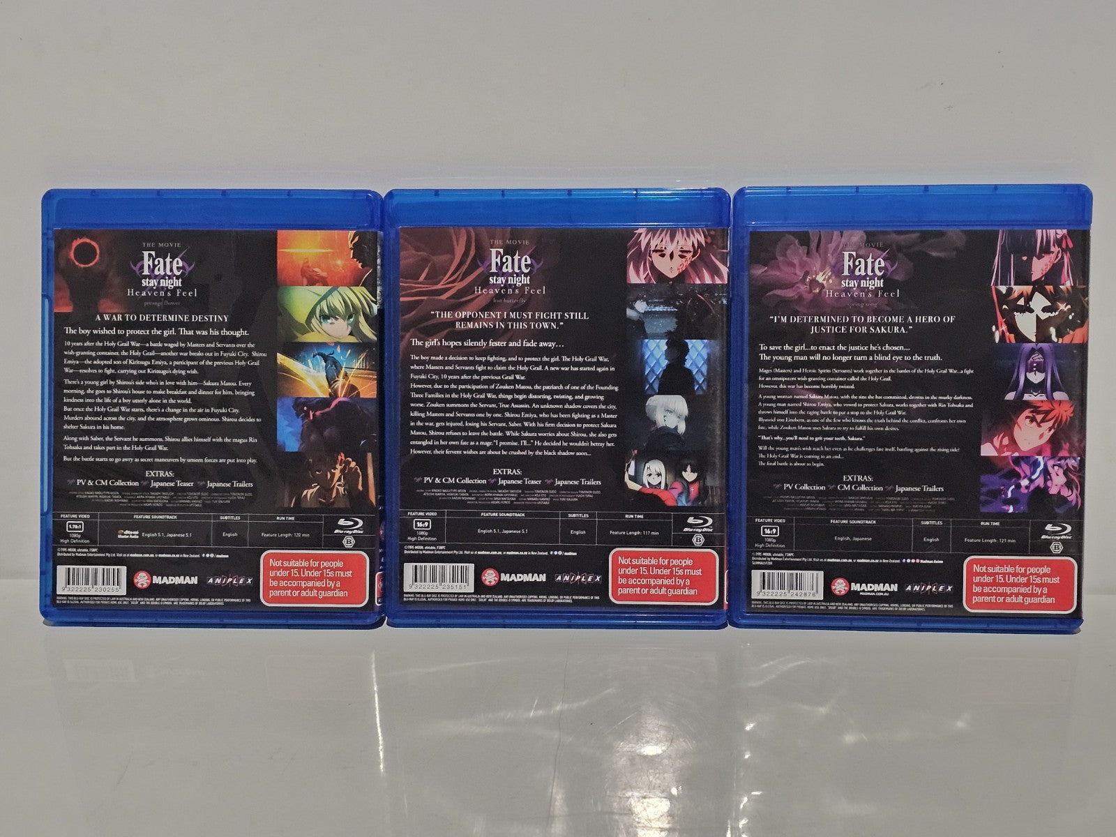 Fate/stay night: Heaven’s Feel (Parts I, II & III) Dvd Retro Exchange Australia