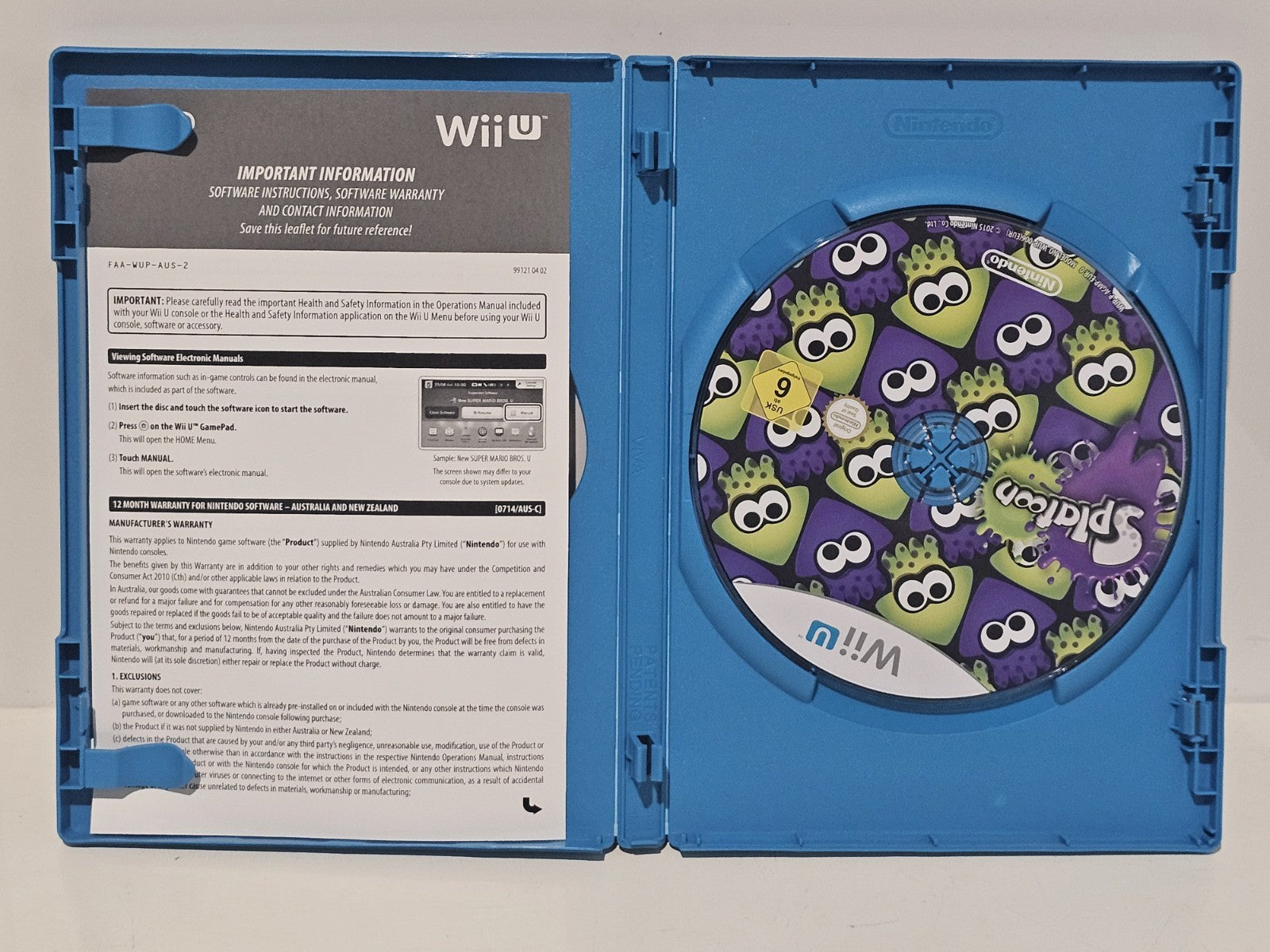 Splatoon Wii U Game + 3 Amiibo Figures Inkling Set Tested Working Nintendo Retro Exchange Australia