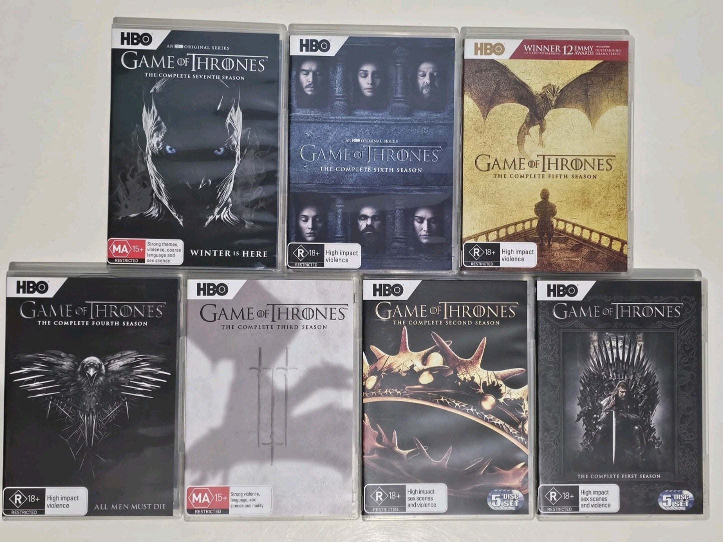 Game of Thrones: Season 1-7 (Box Set, DVD, 2017) Dvd Box Set Retro Exchange Australia