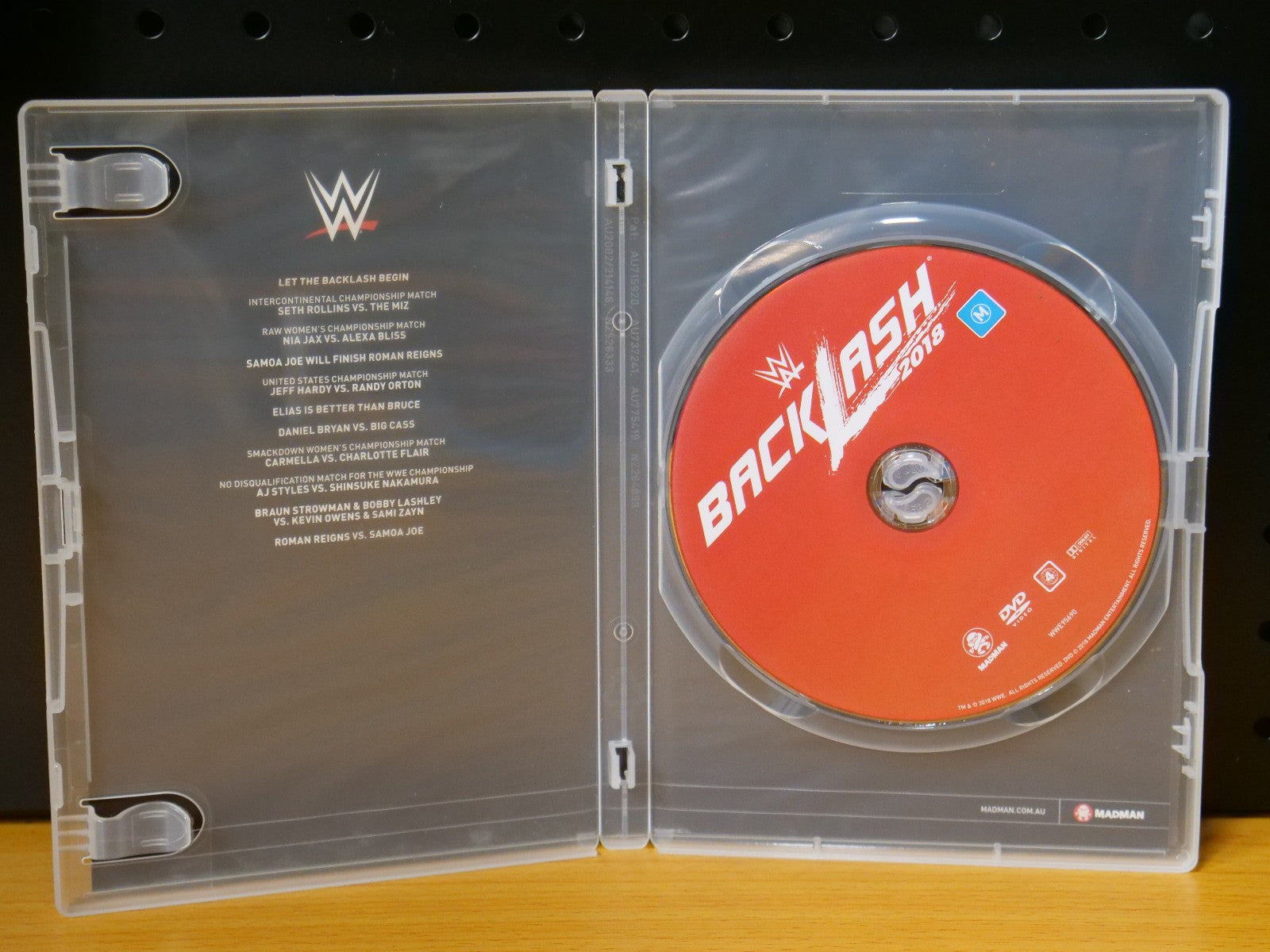 WWE Backlash 2018 DVD R4 Raw + Smackdown Roman Reigns Samoa Joe Seth Rollins Retro Exchange Australia
