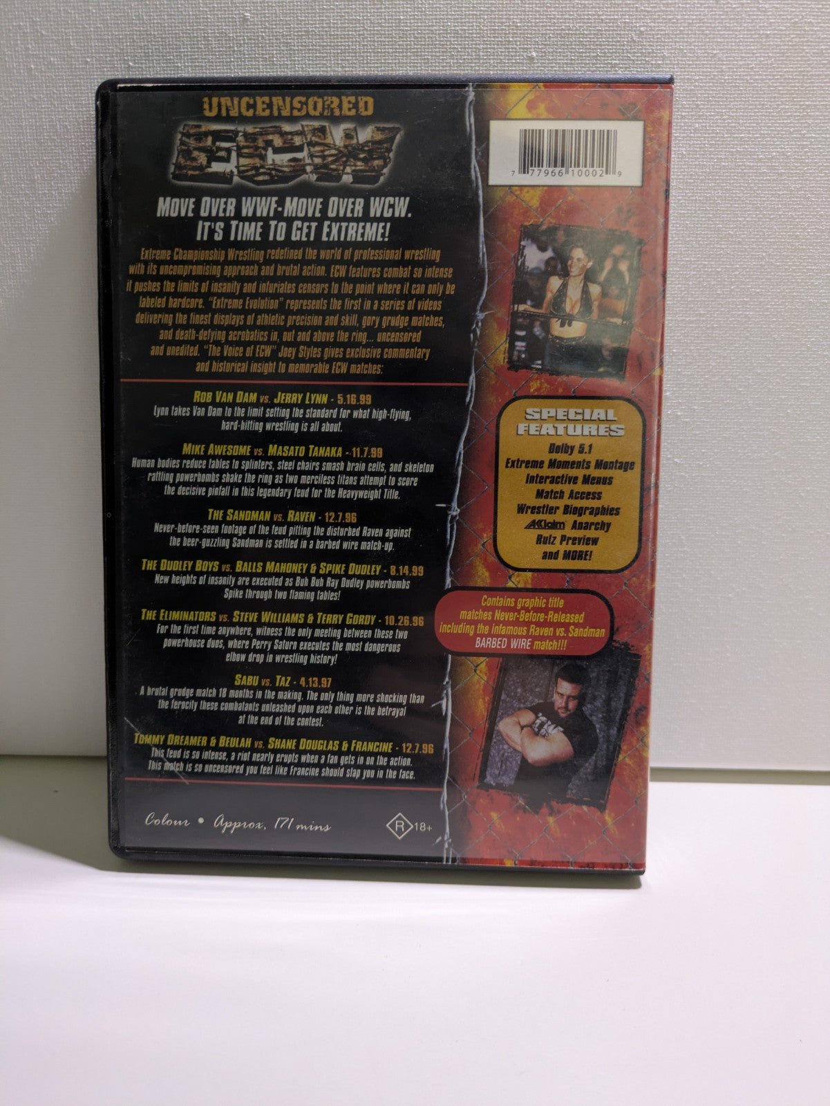 ECW Extreme Championship Wrestling Extreme Evolution DVD Uncensored Version Retro Exchange Australia