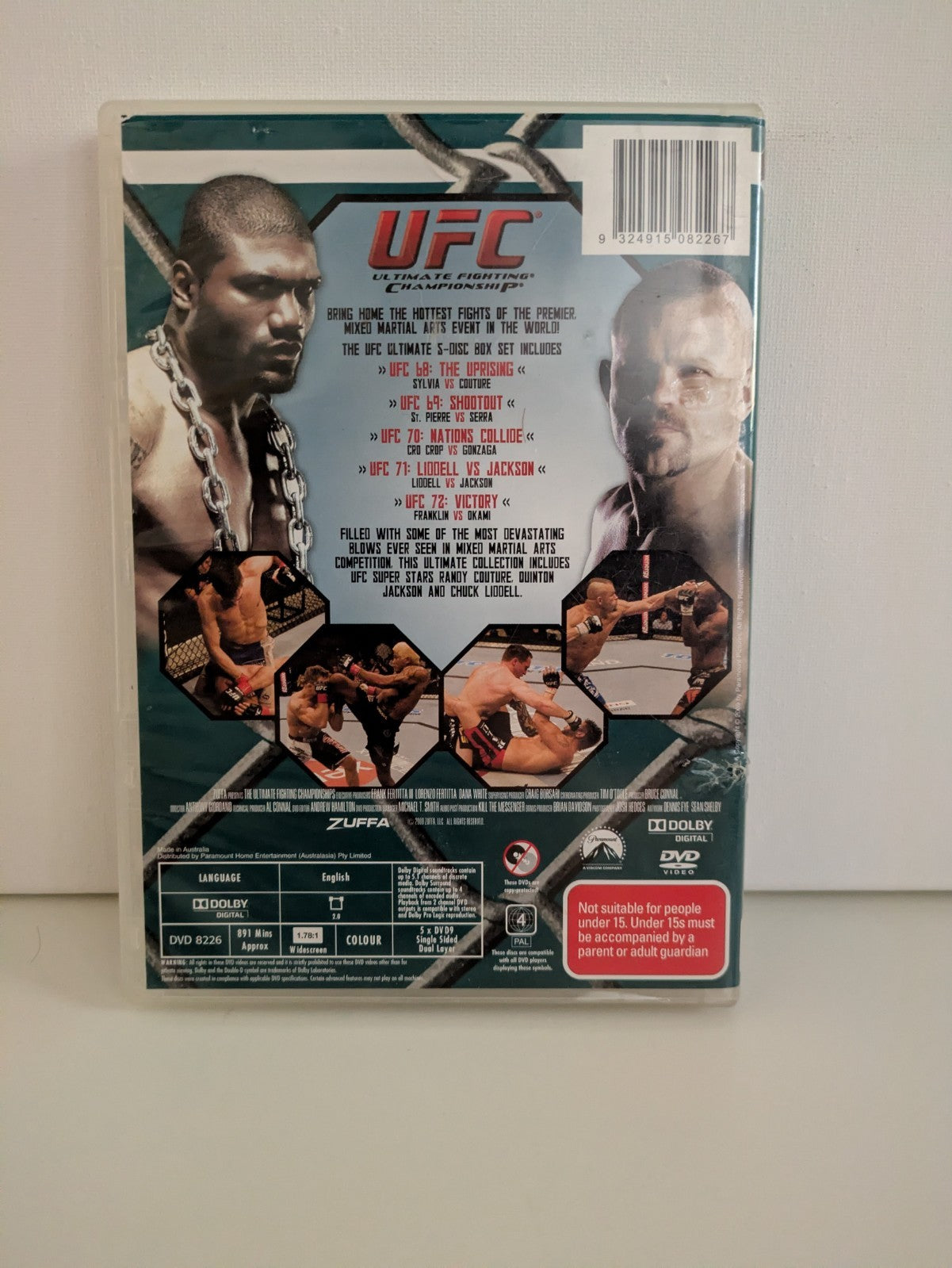 UFC Ultimate Fighting ChampionshipVolume 7 (68-72) 5 Disc DVD set Region 4 Retro Exchange Australia
