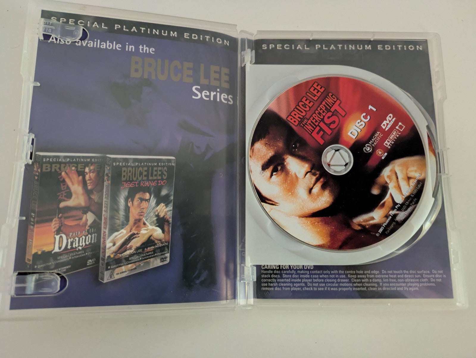 The Intercepting Fist, DVD, Bruce Lee, VGC, 2 Disc Set, Region 4 Retro Exchange Australia