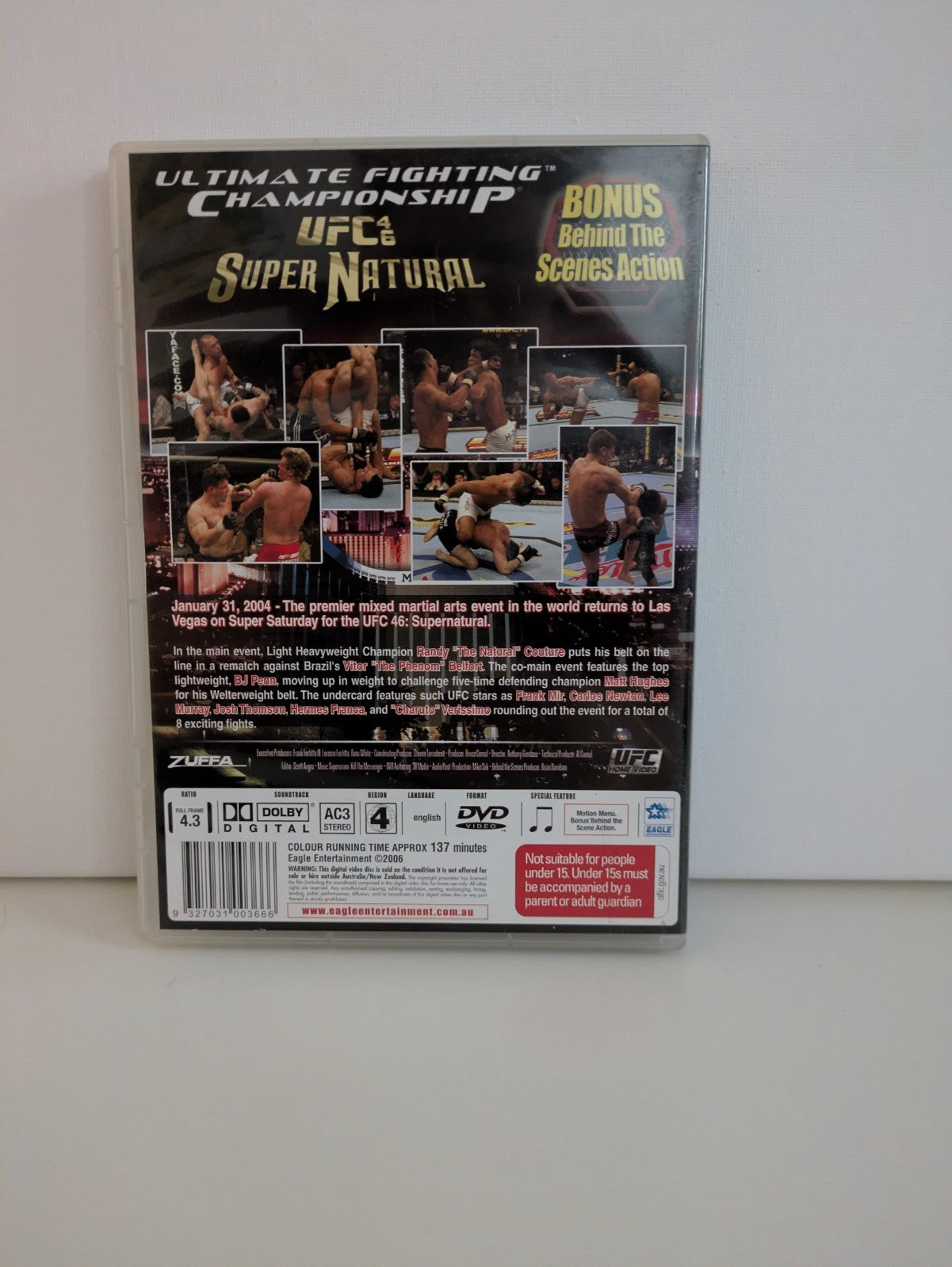 UFC 46 Supernatural DVD 2005 Retro Exchange Australia