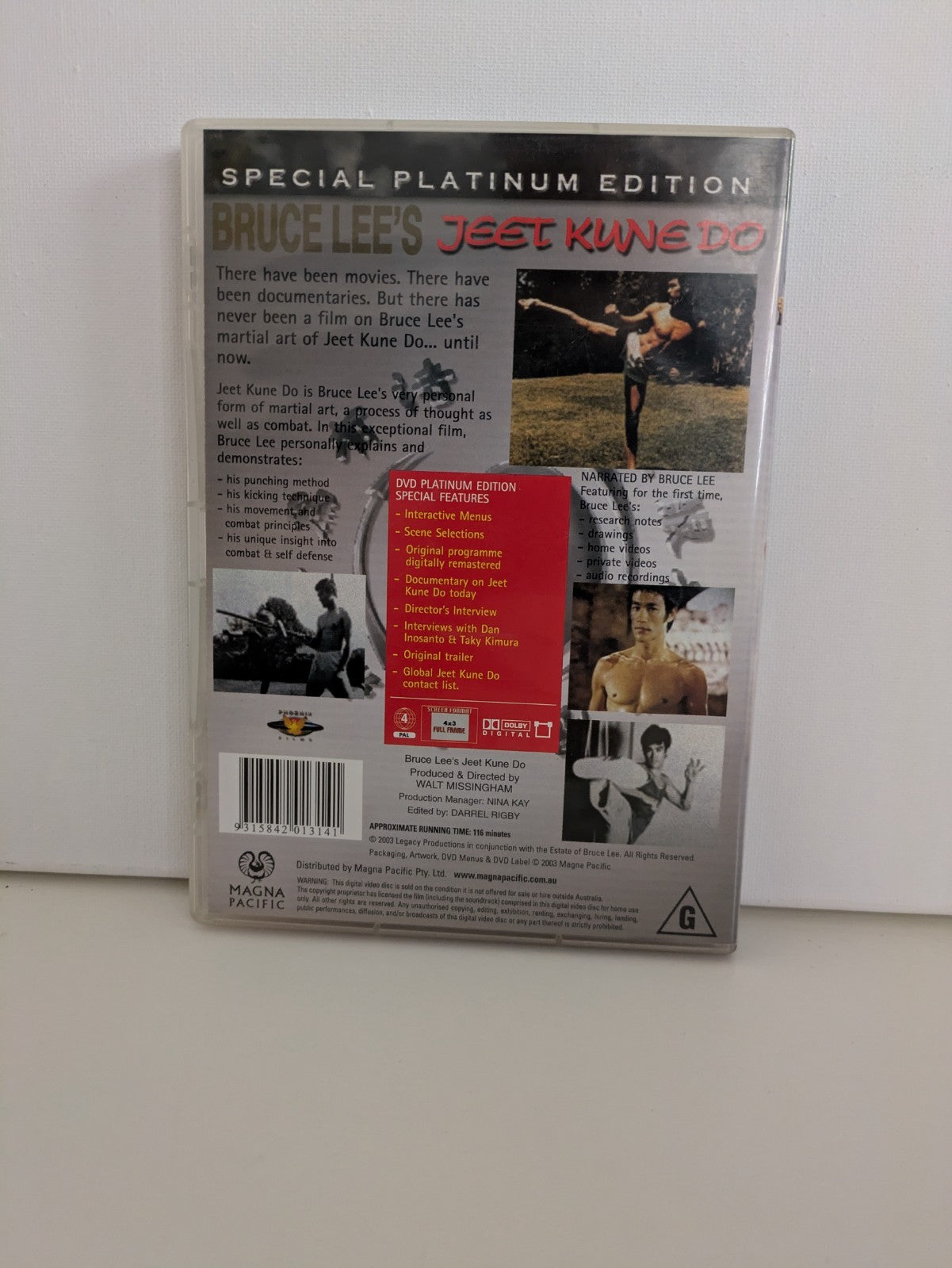 Bruce Lee's Jeet Kune Do Martial Arts Documentary Film 2 DVD set R 4 Retro Exchange Australia