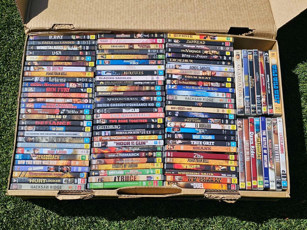 Western DVD Bulk Lot – 90-100 DVDs Per Box – Random Selection – Mixed Titles | Retro Exchange