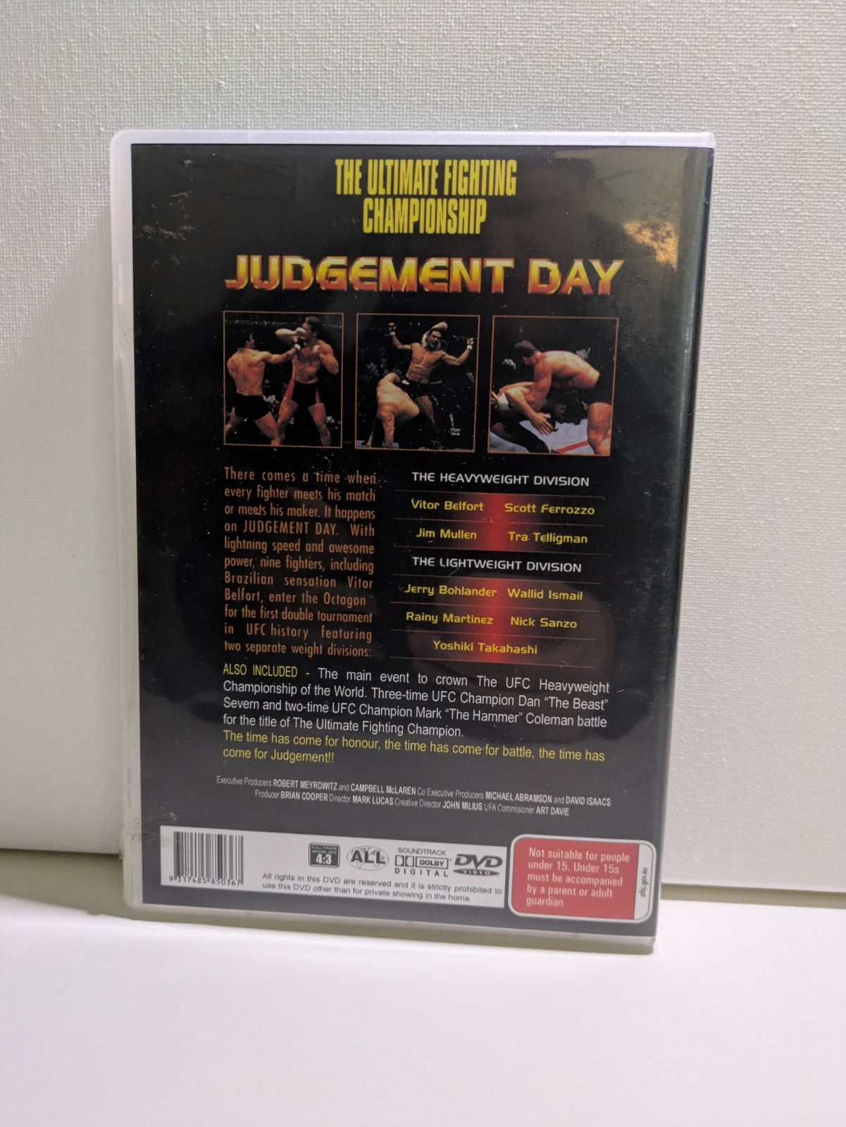 UFC The Ultimate Fighting Championship Vol 12 JUDGEMENT DAY DVD Retro Exchange Australia