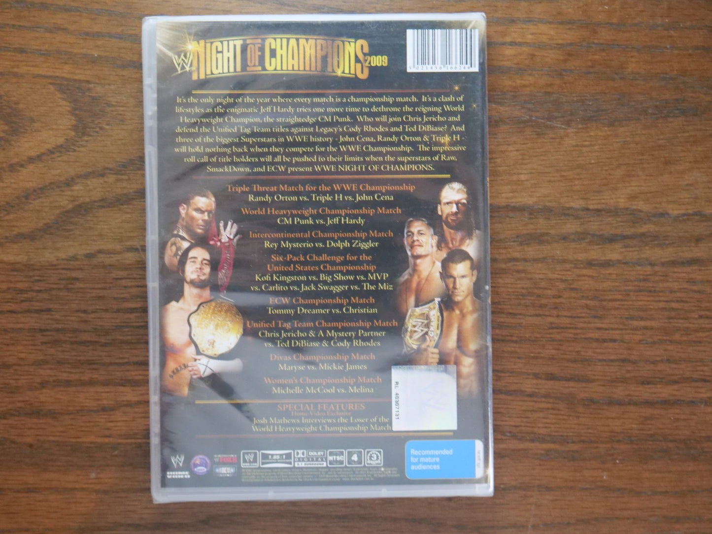WWE - Night Of Champions 2009 (DVD) - Sealed Retro Exchange Australia