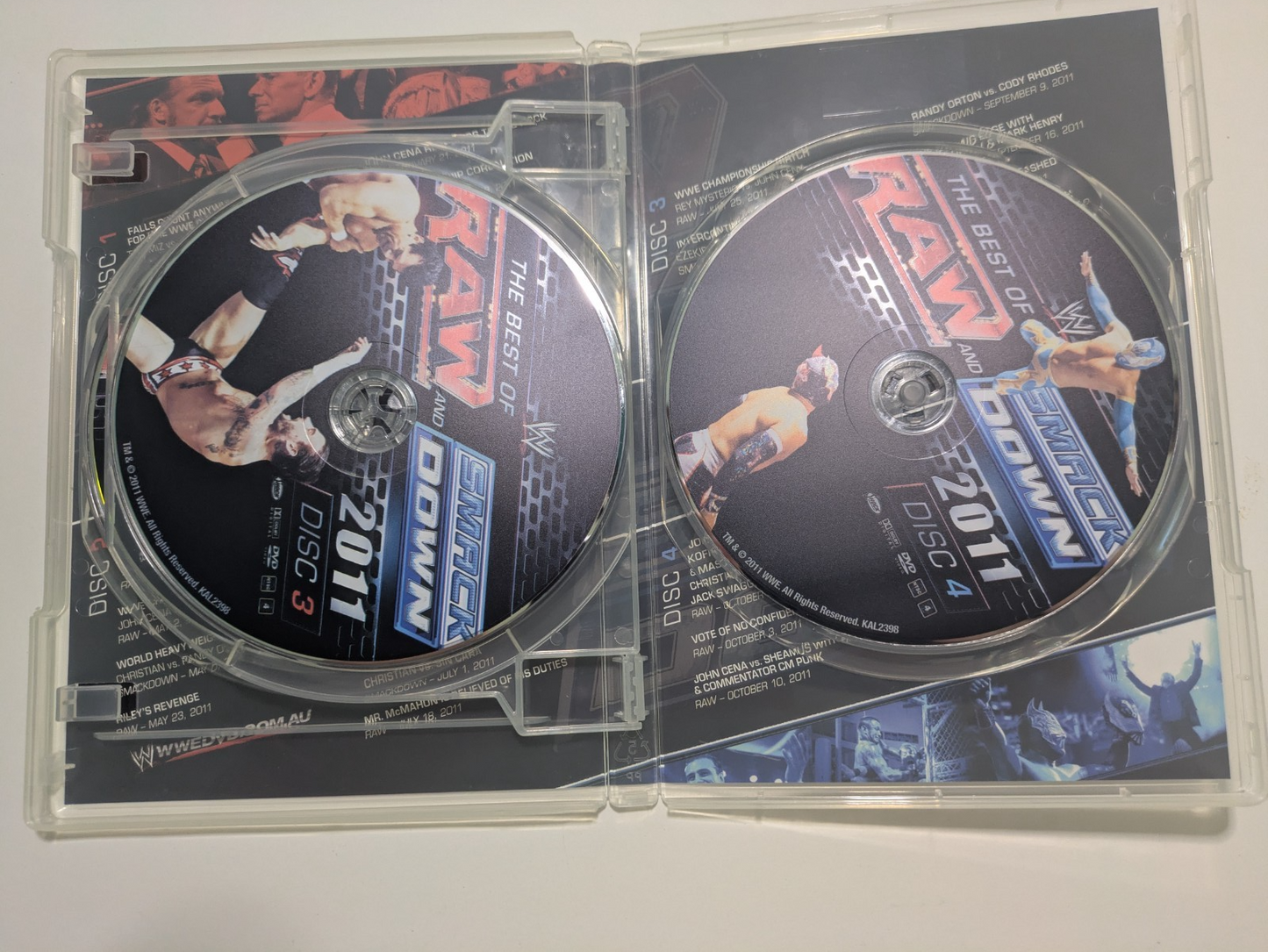 WWE The Best Of Raw And Smackdown 2011 DVD 4 Disc Set Retro Exchange Australia