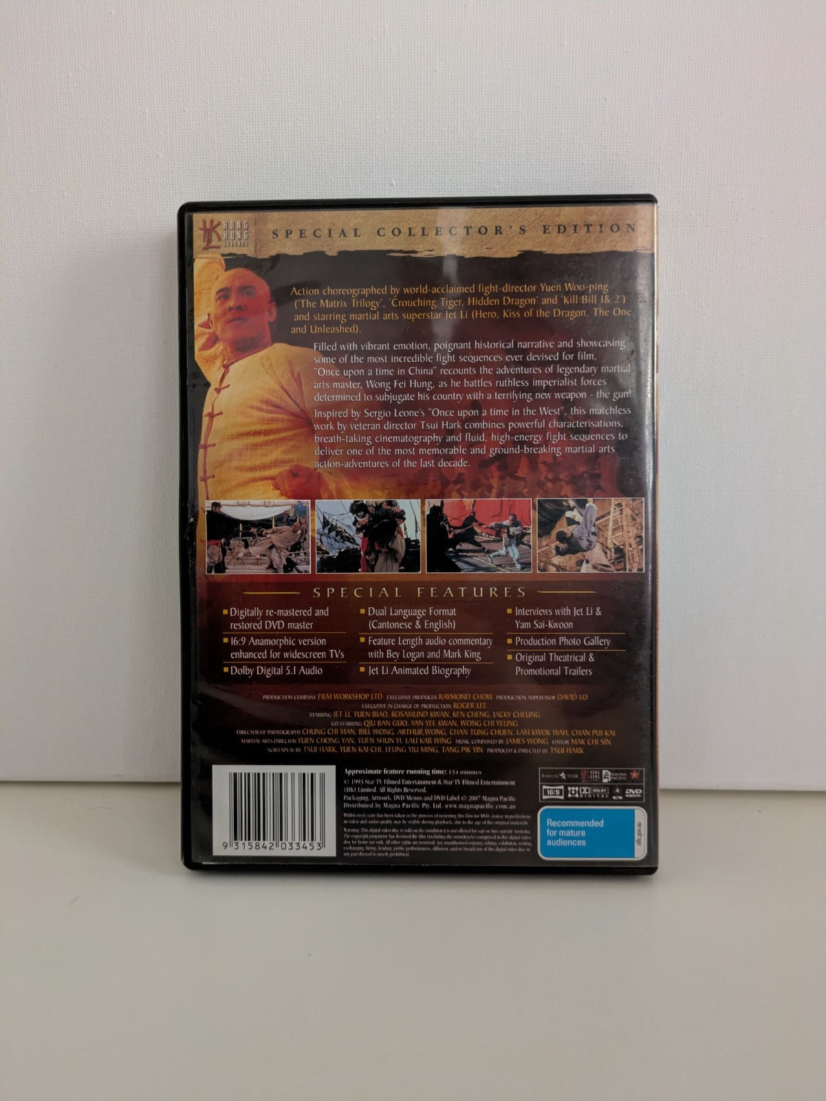 Once Upon A Time In China Special Collector's Edition, DVD, 1991 Region 4 Retro Exchange Australia