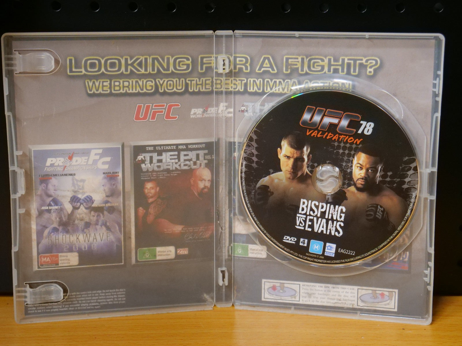 UFC Validation (No. 78) - 2008 Bisping Vs Vans, Ultimate Winners Rounds Dvd Retro Exchange Australia