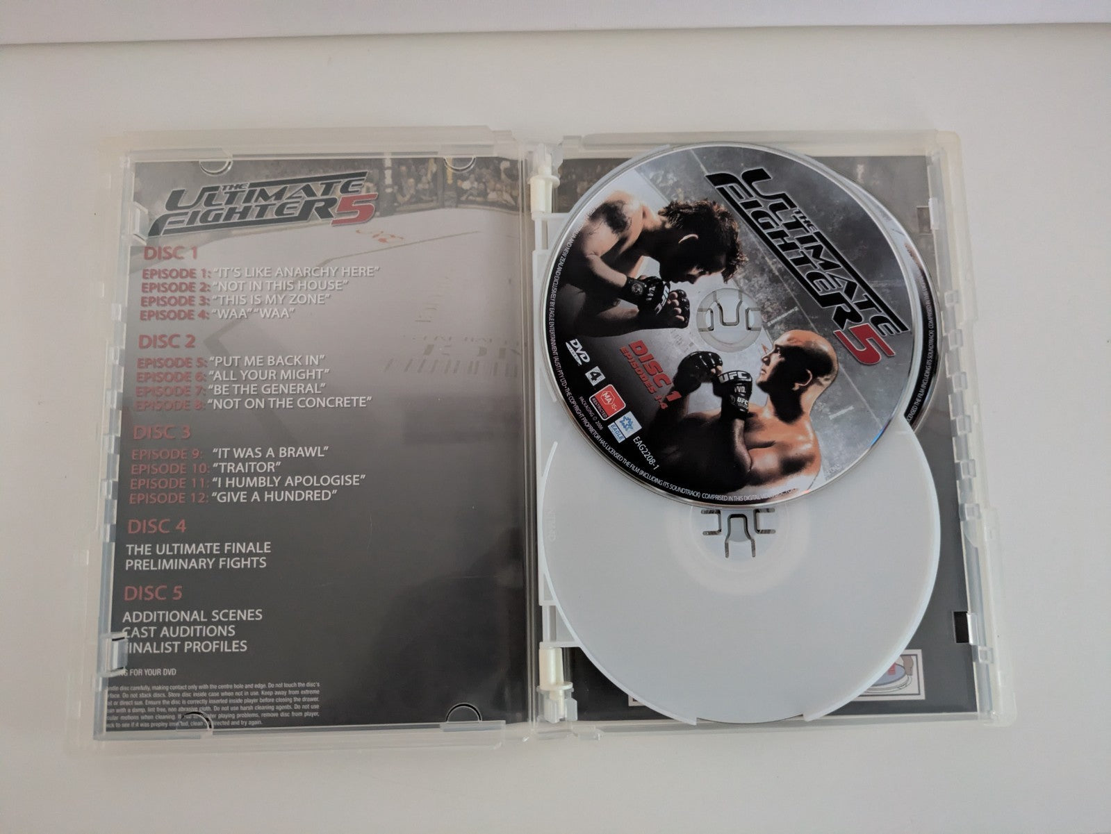 UFC Ultimate Fighter Season 5 Pulver vs Penn DVD 2013 5-Disc Set R4 Retro Exchange Australia
