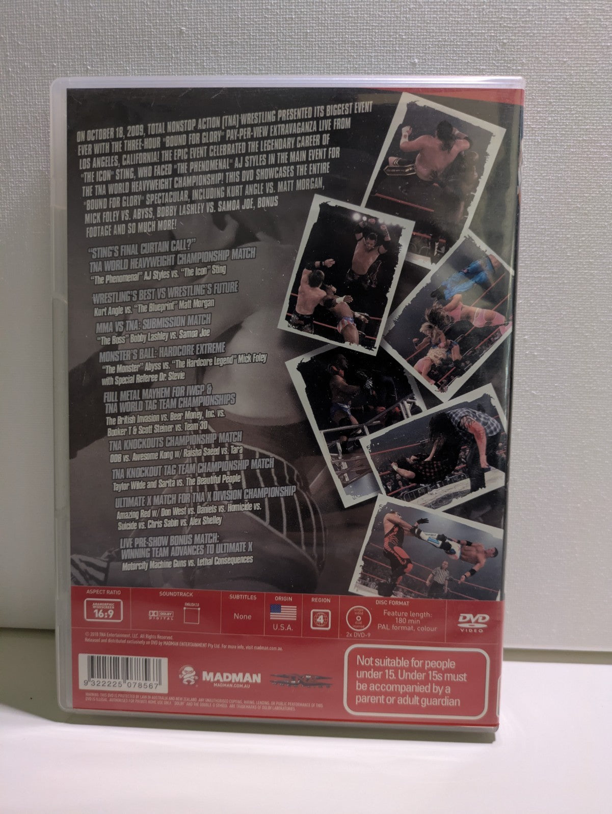 TNA Bound For Glory V 2009 DVD WWE Region 4 Retro Exchange Australia