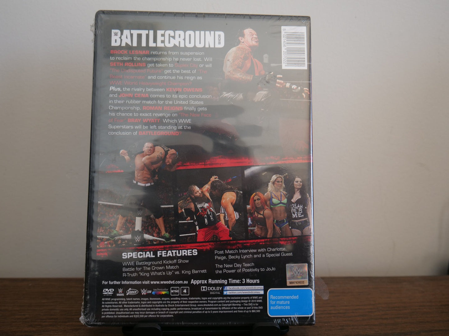 WWE - Battleground 2015 DVD Lesnar V Rollins - Region 4 Sports - Sealed DVD RetroExchange Australia