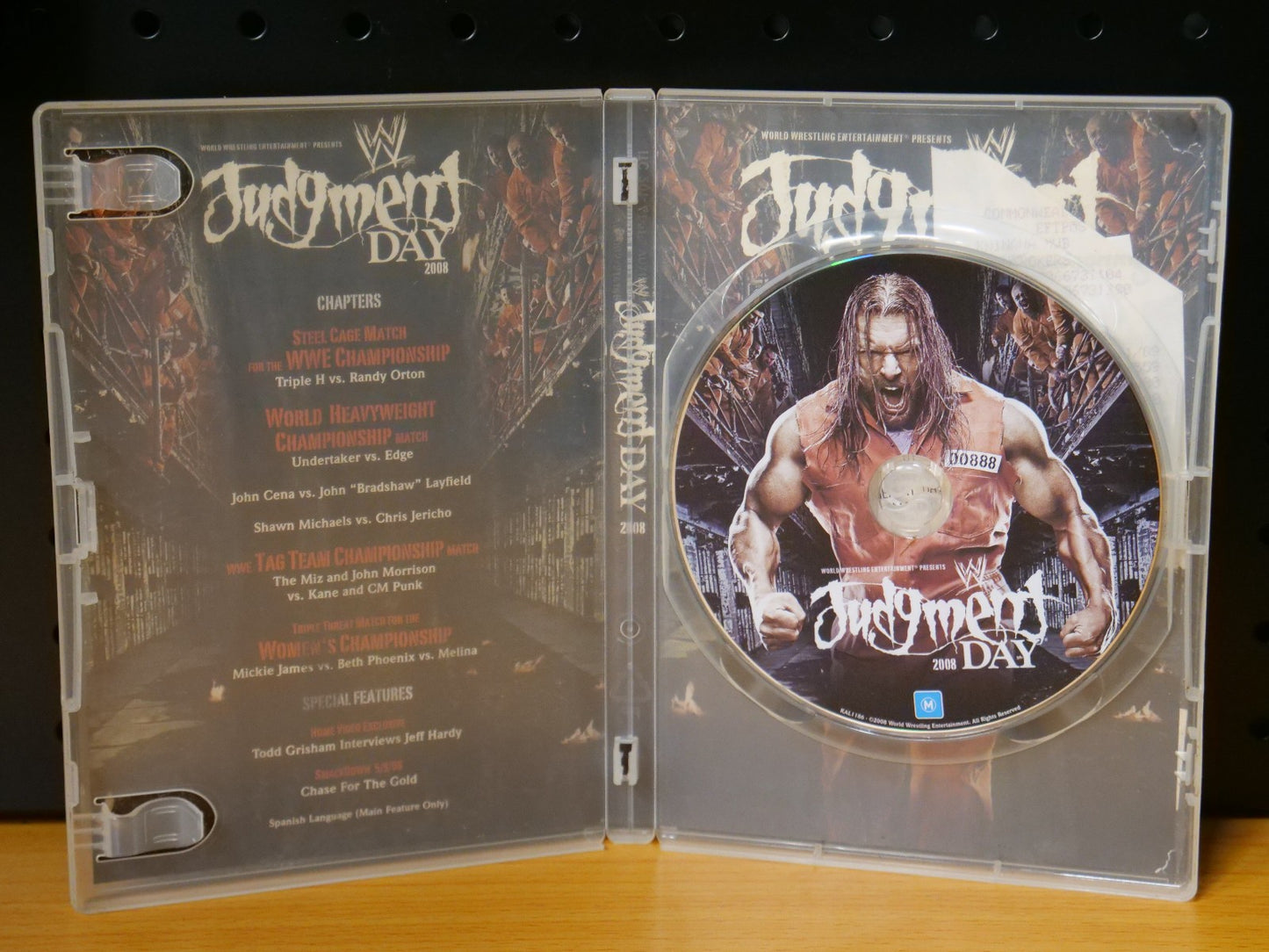 Judgment Day 2008 DVD, 2008 WWE - VERY GOOD - - Region 4 Retro Exchange Australia