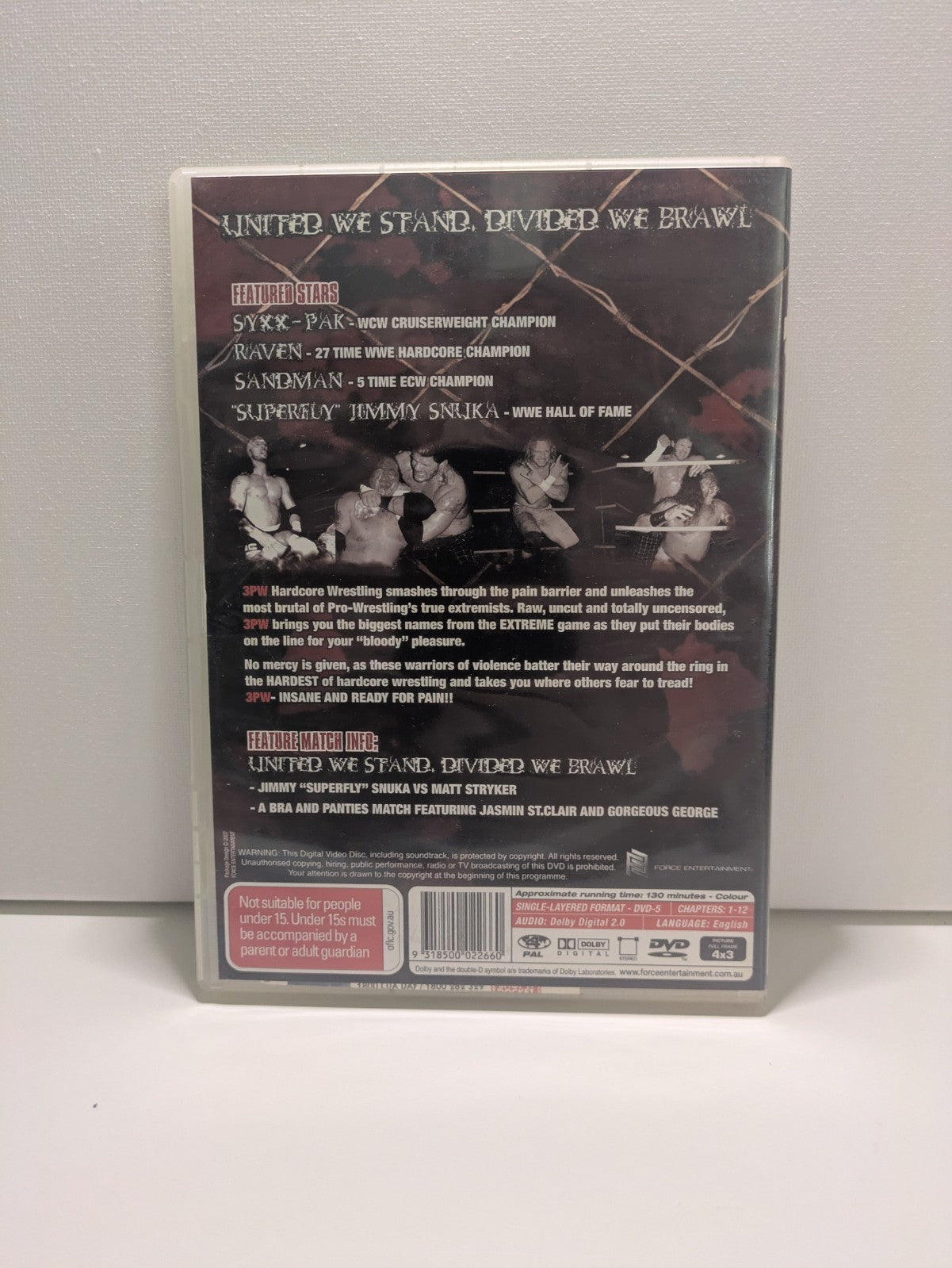 3PW - United We Stand, Divided We Brawl - Region 4 - WWE WCW Dvd Retro Exchange Australia