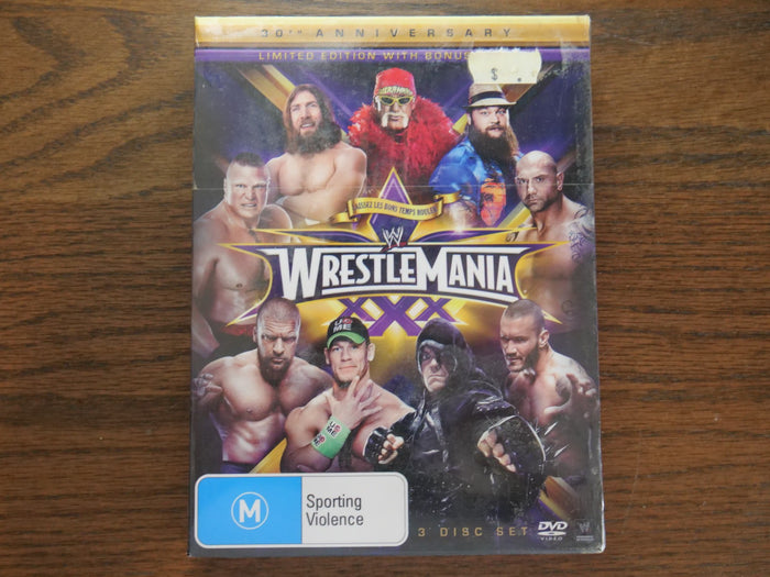 Wrestlemania XXX 30 - Limited Edition With Book (DVD, Region 4) 3 Disc Set - Se | Retro Exchange