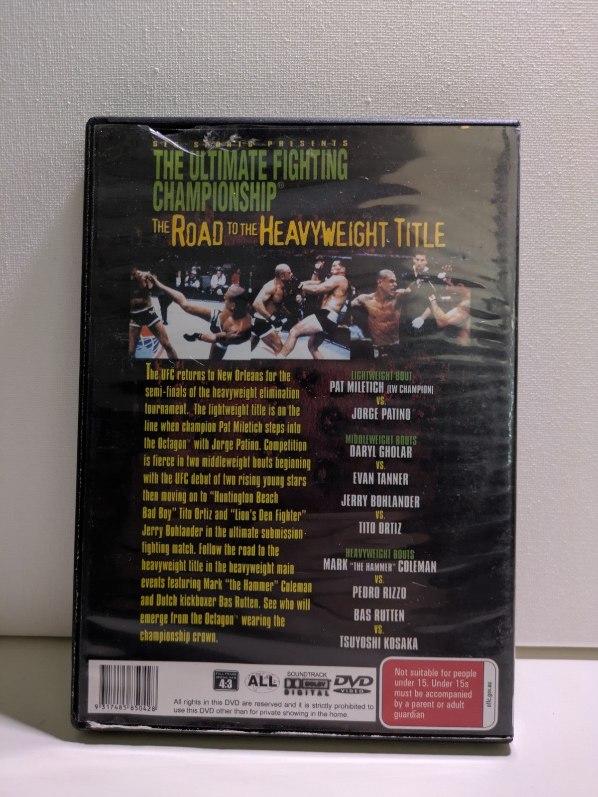 UFC, Road to the Heavyweight Title XVIII (18) DVD Ultimate Fighting Championship Retro Exchange Australia
