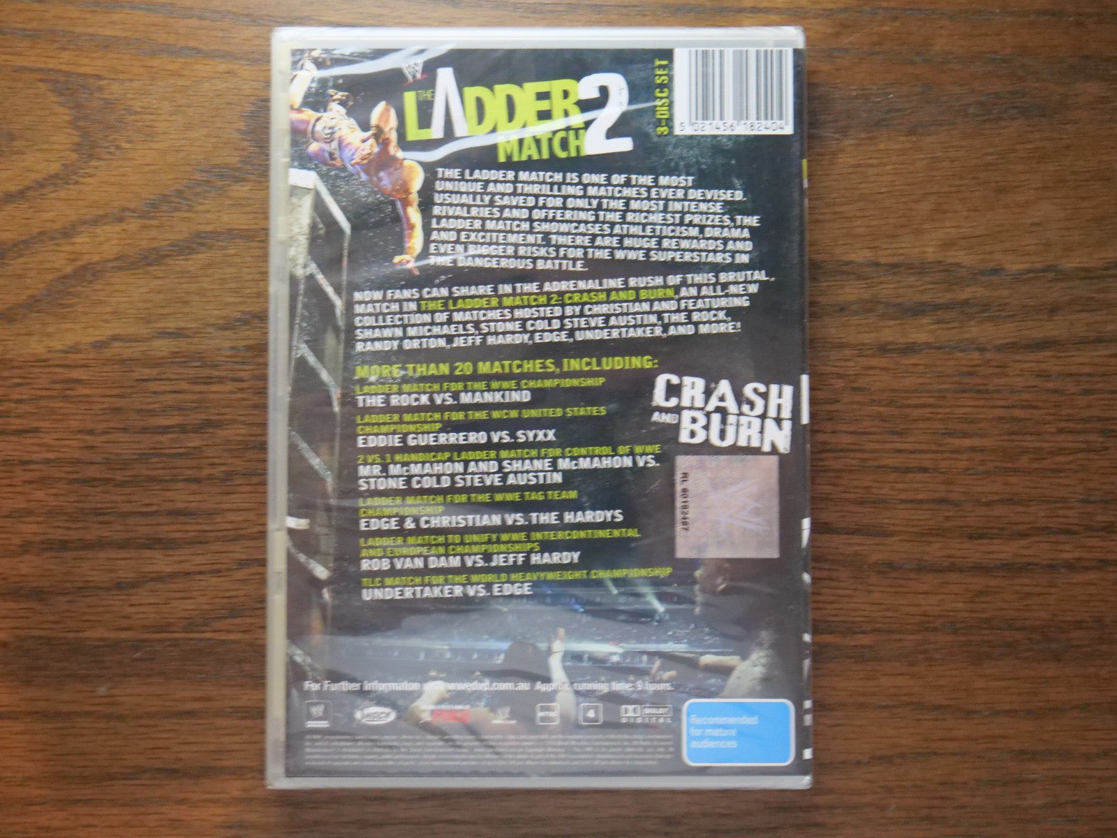 WWE - The Ladder Match 2 - Crash And Burn (DVD) 3-Disc Set - Sealed Retro Exchange Australia