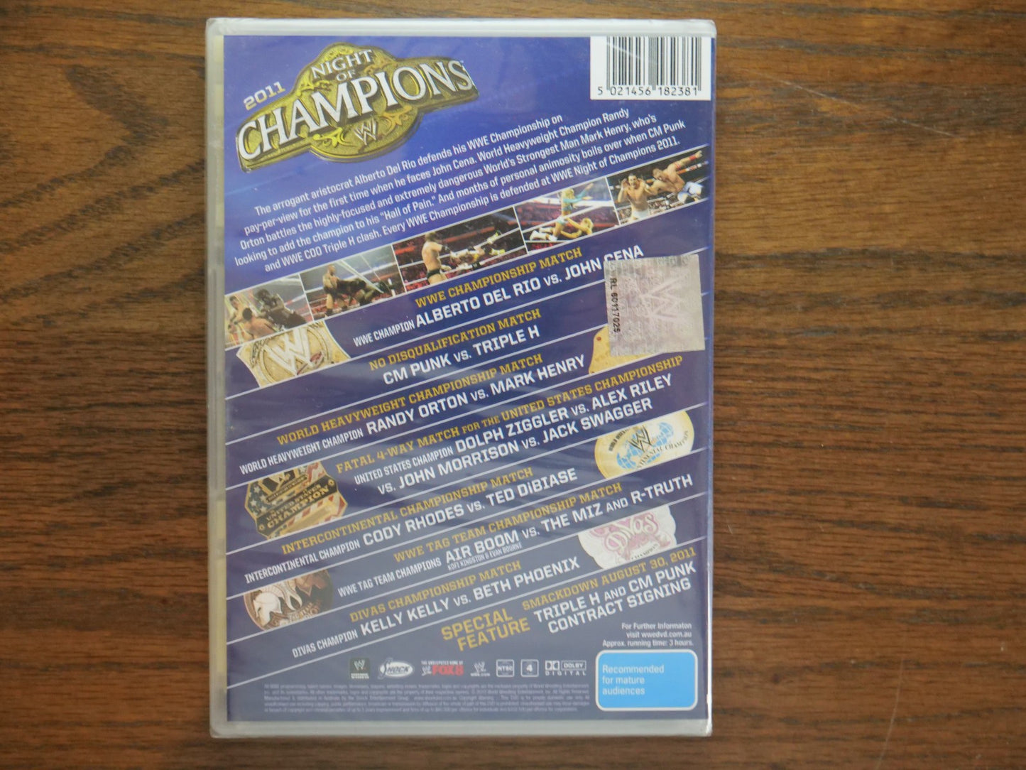 WWE - Night of Champions 2011 (DVD, Region 4) - Sealed Retro Exchange Australia